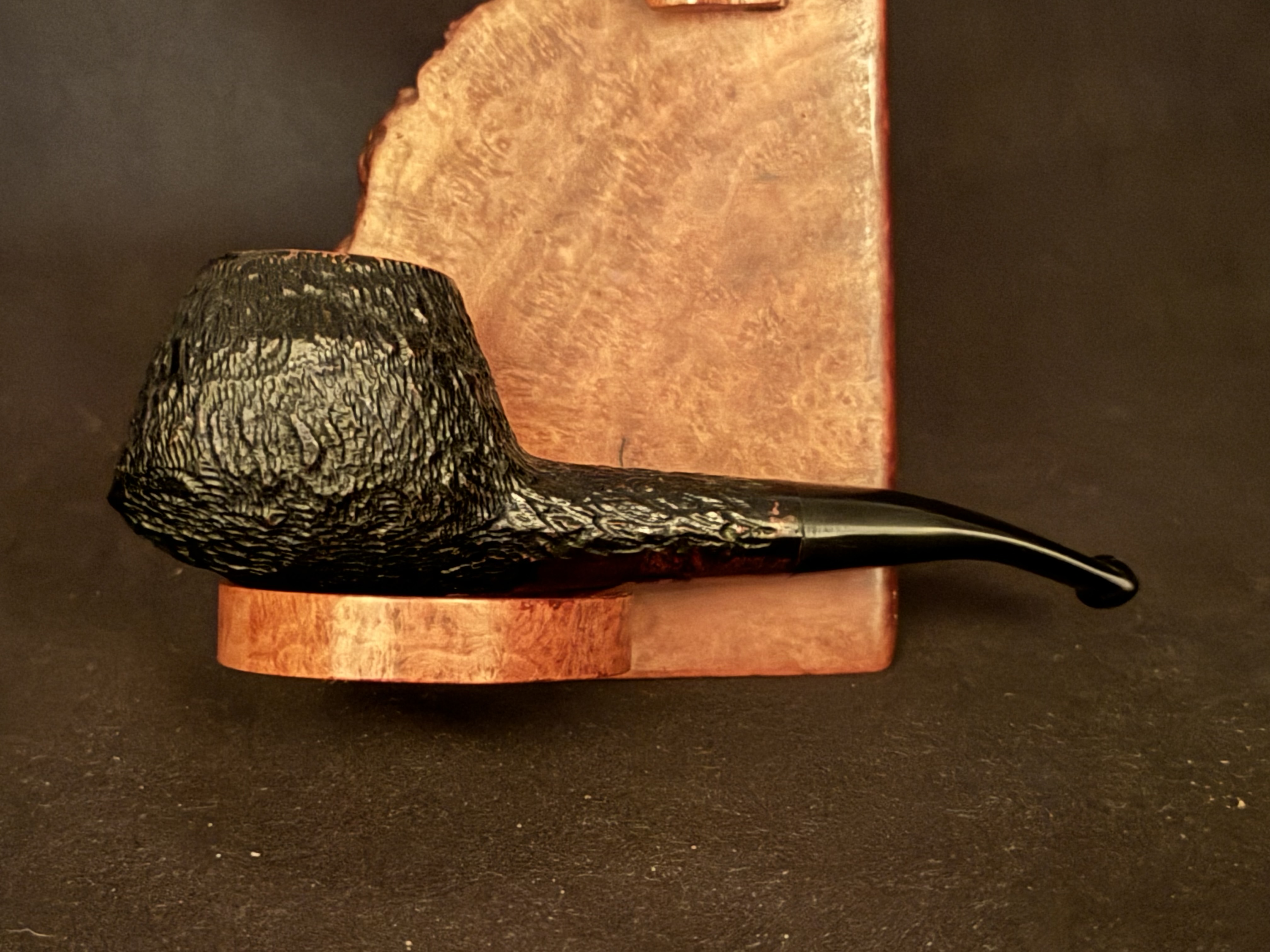 HSB BRUYERE Sandblast Straight Short Pot Nosewarmer Estate Pipe 3