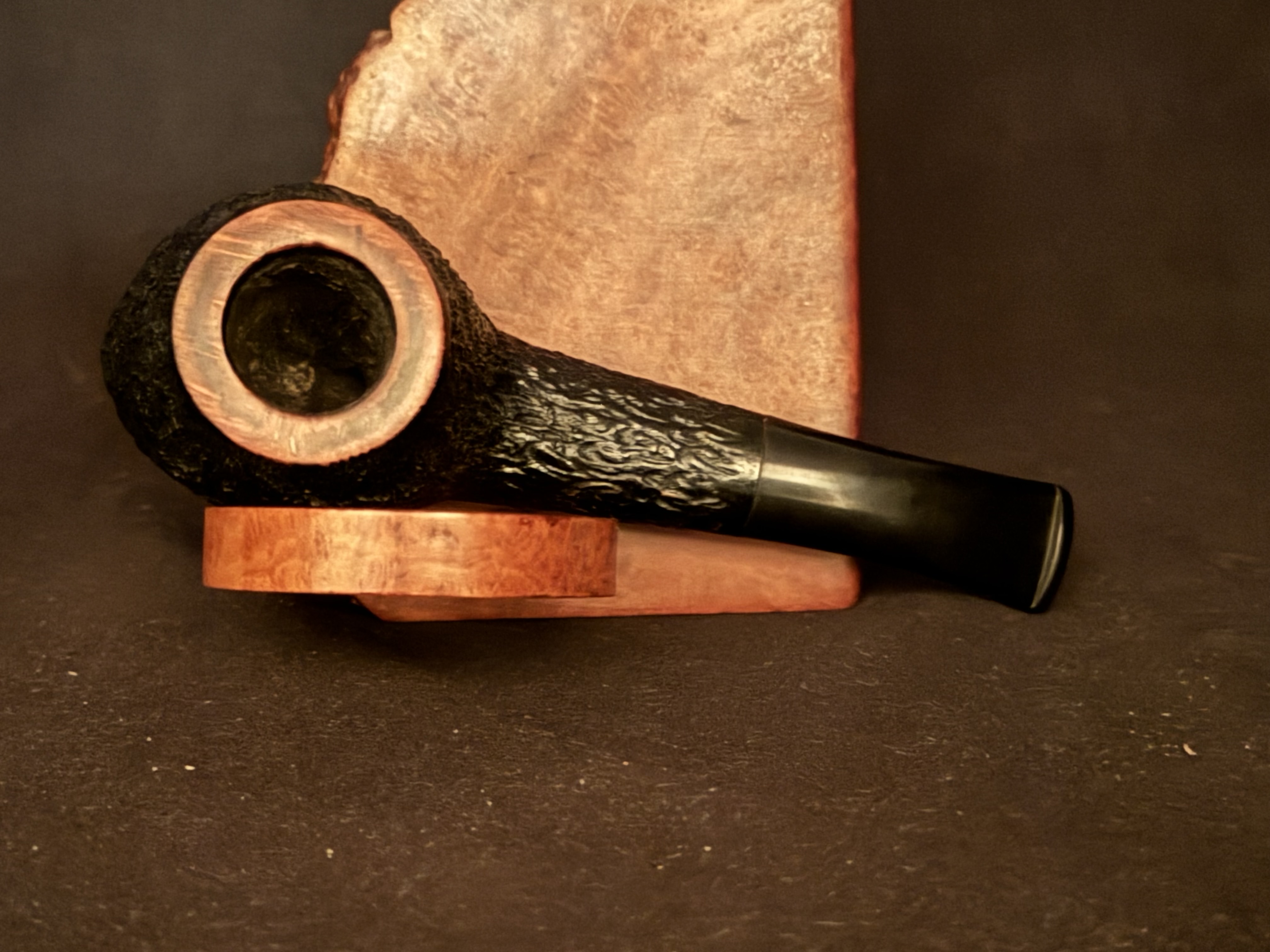HSB BRUYERE Sandblast Straight Short Pot Nosewarmer Estate Pipe 5