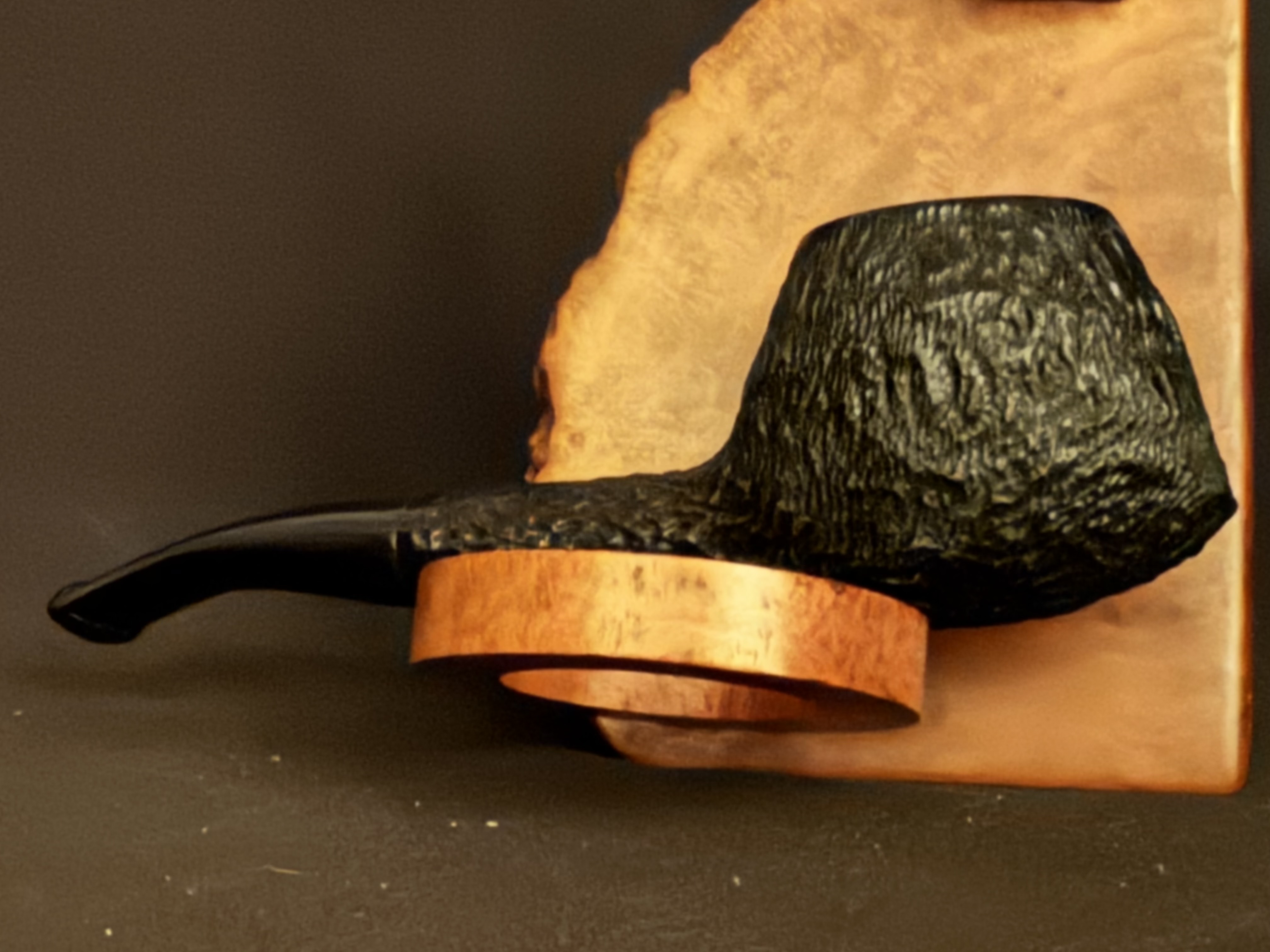 HSB BRUYERE Sandblast Straight Short Pot Nosewarmer Estate Pipe 7
