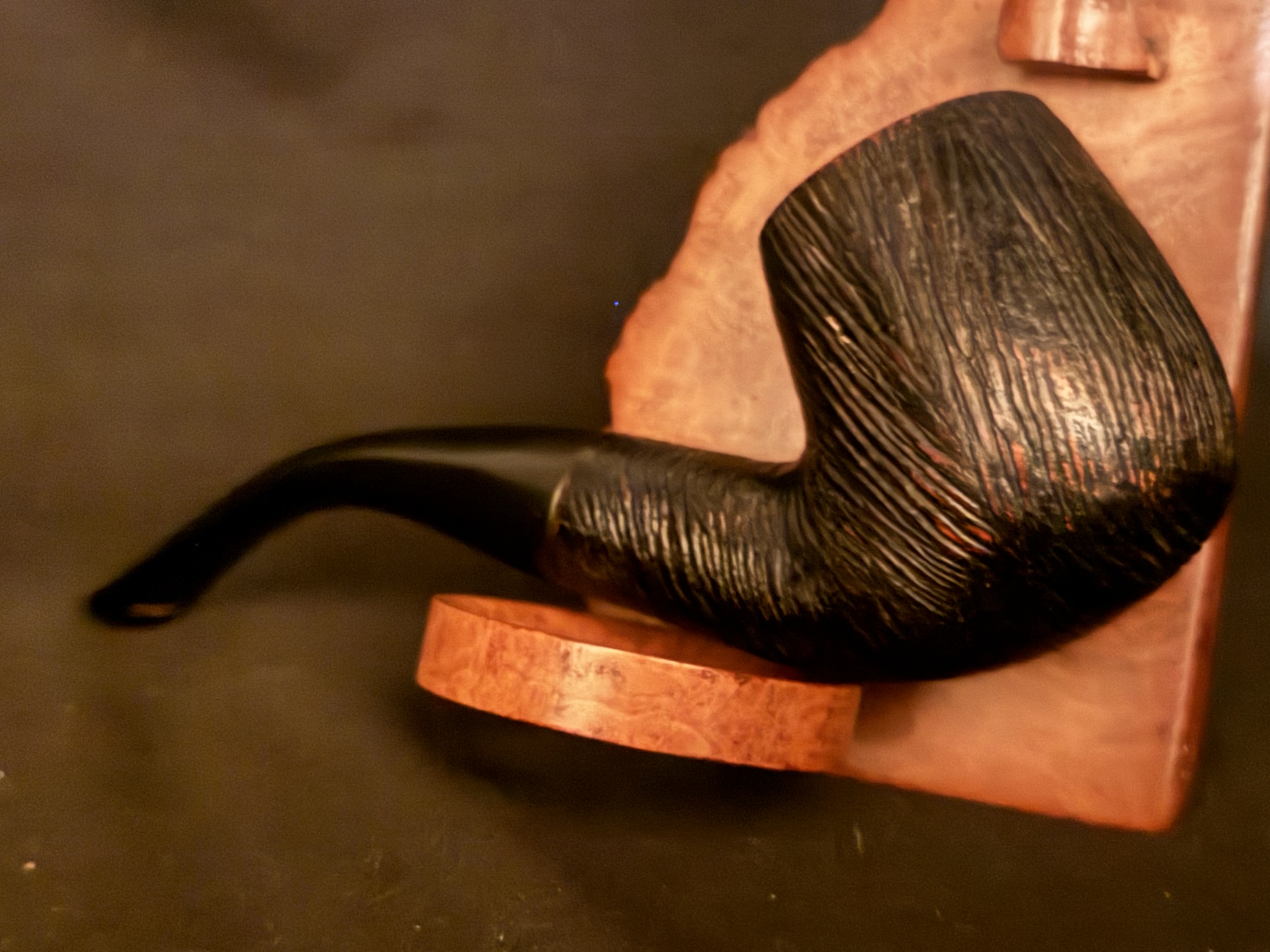 Old Master Foreign Made Silk Brush Bent Billiard Estate Pipe 5