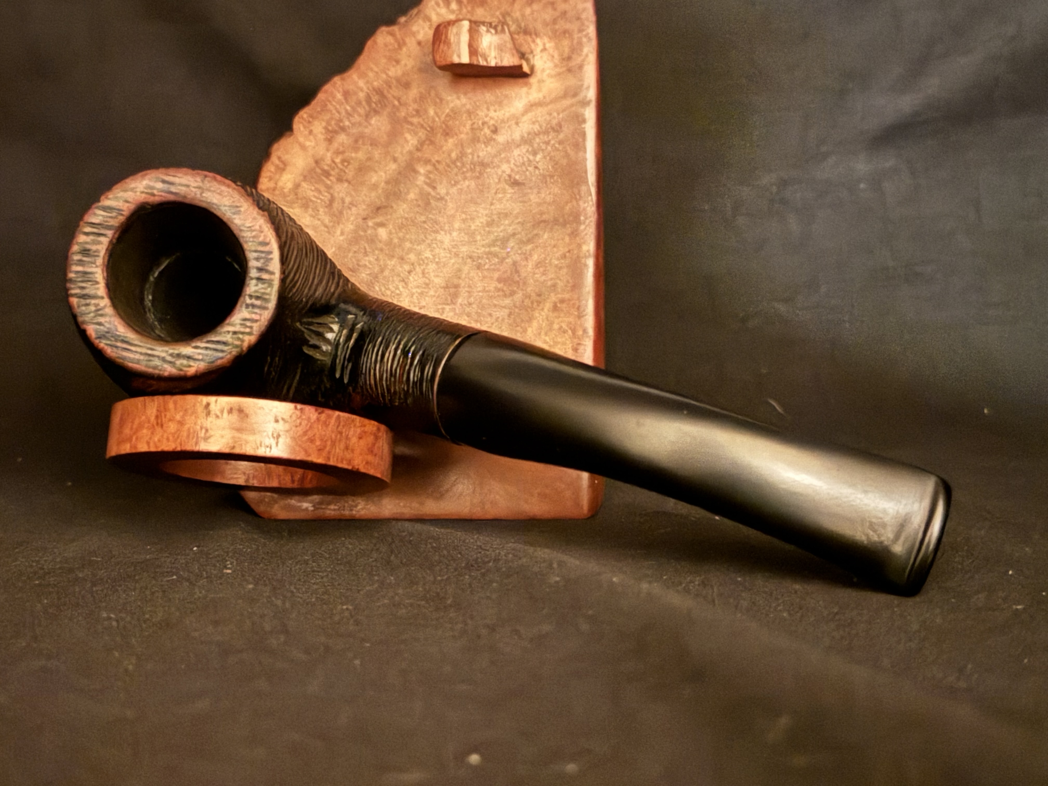 Old Master Foreign Made Silk Brush Bent Billiard Estate Pipe 7