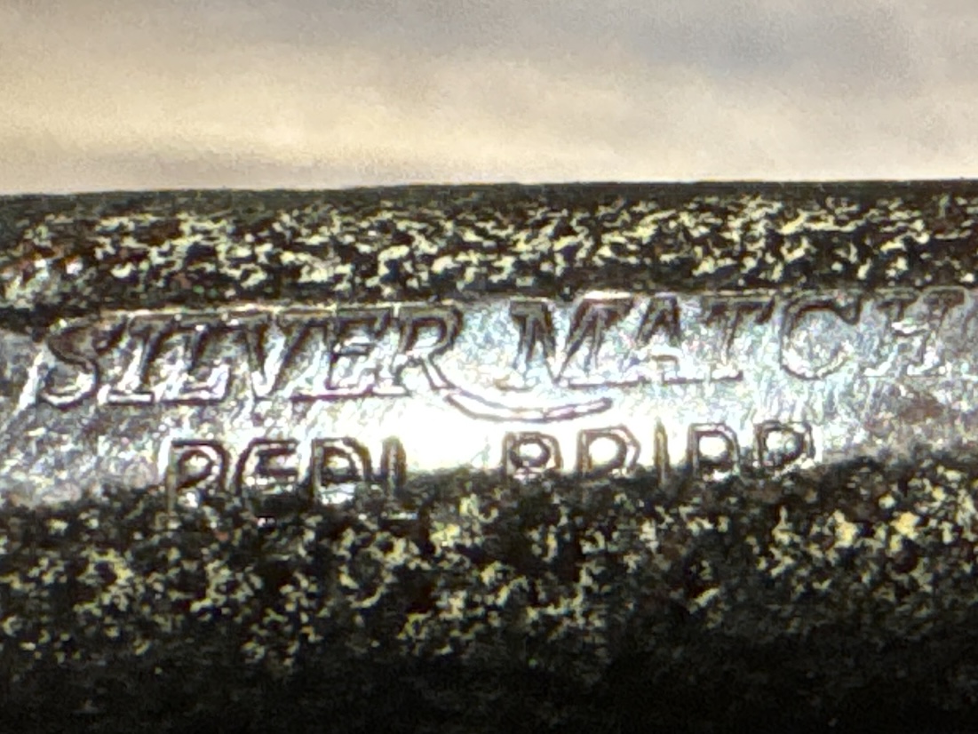 Silver Match 77 Black Sandblast Chimney Pipe - Vulcanite Stem 13