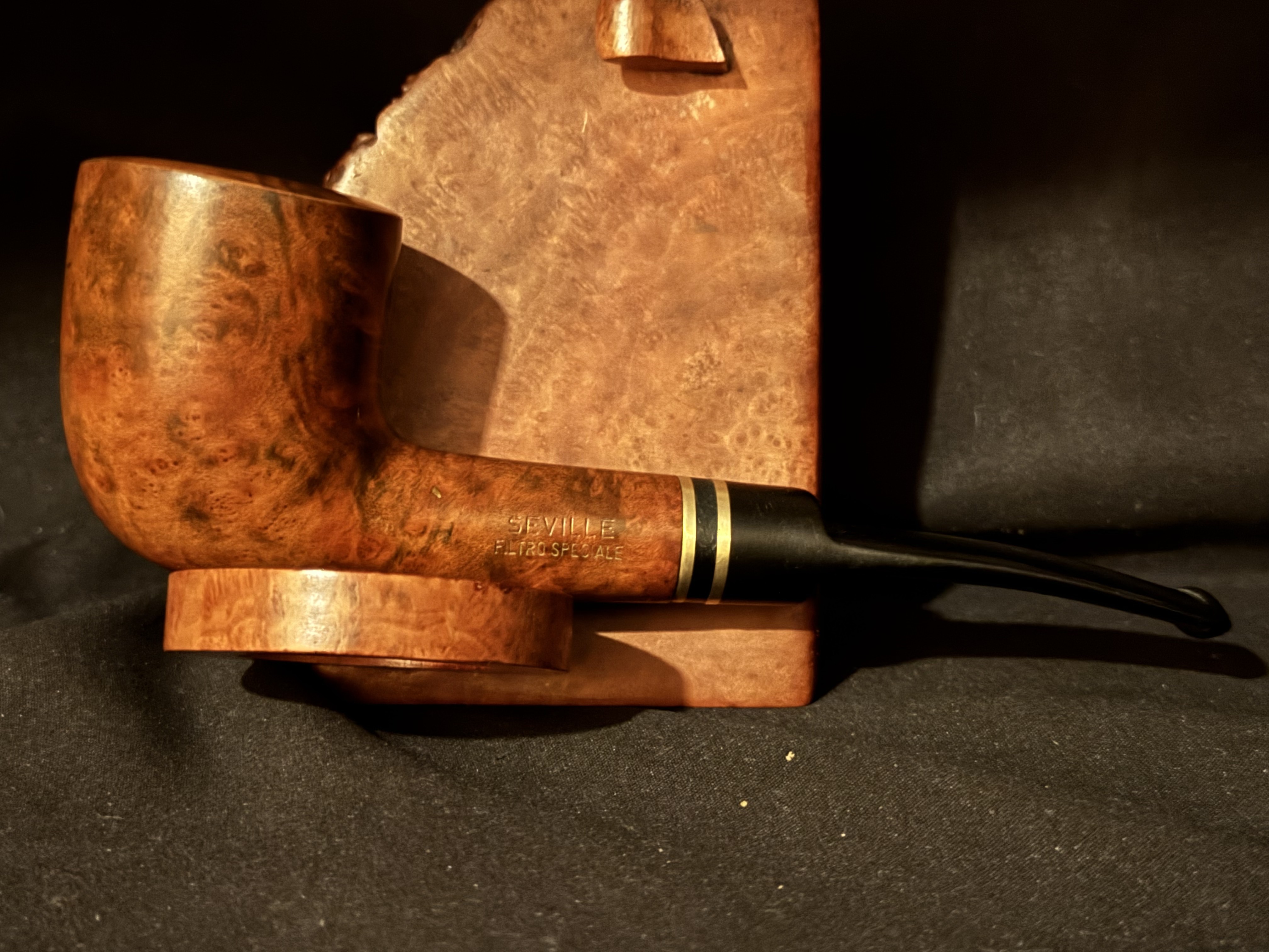 Sivelli Filtro Special Smooth Straight Billiard Vulcanite Saddle Stem Fishtail Estate Pipe 3