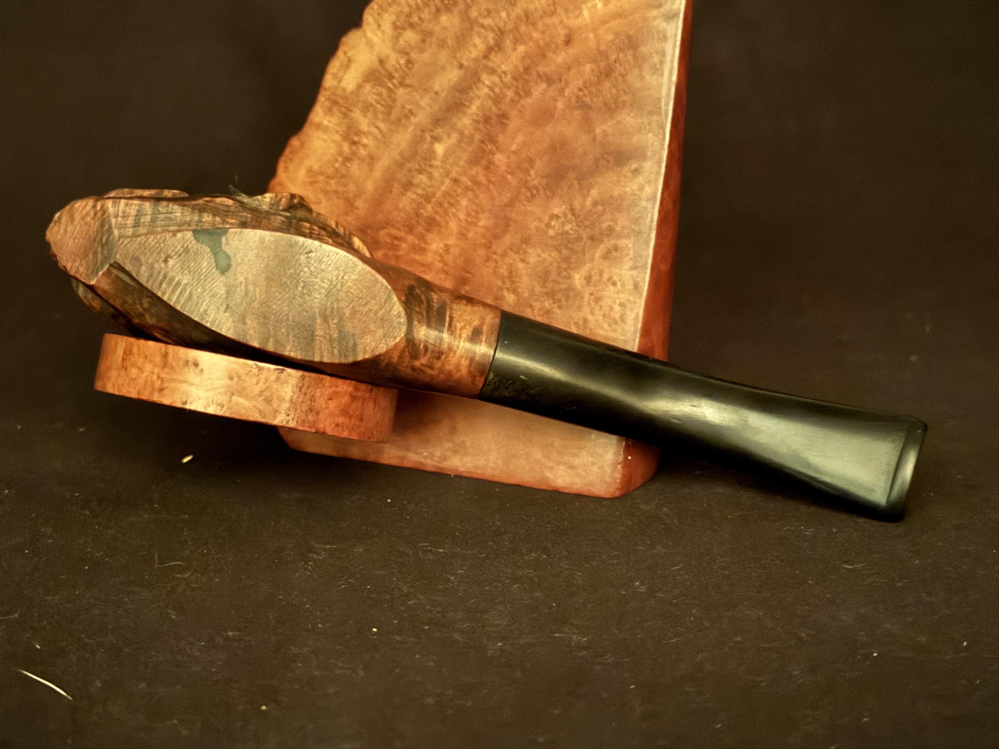 SMALL SIZE Stamped Figural Human Face Pocket Pipe - Antique Carved Briar Estate Pipe 5
