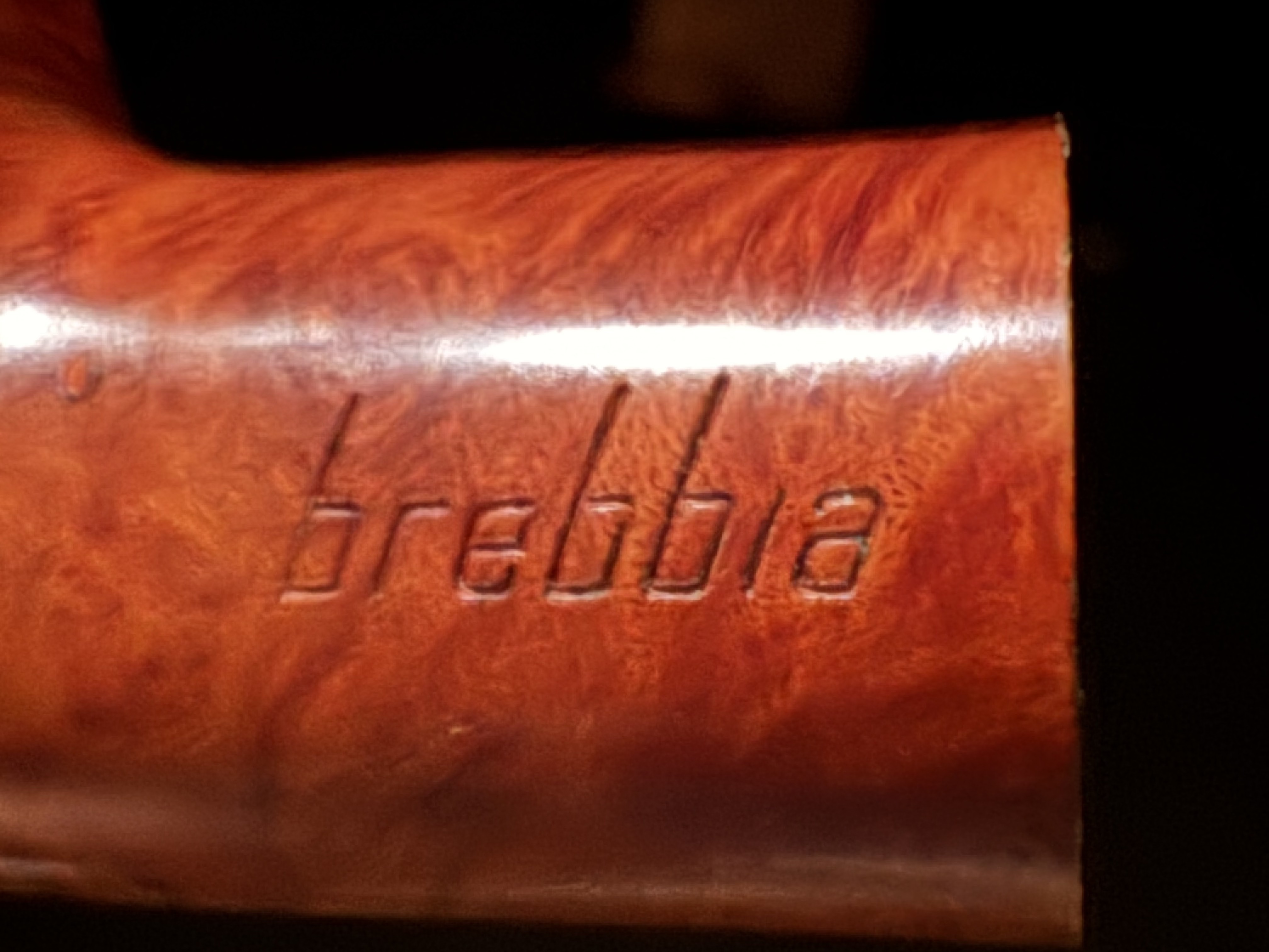Brebbia 188 ORO (8487) Smooth Billiard Estate Pipe - Acrylic Fishtail Stem, 9mm Filter 2