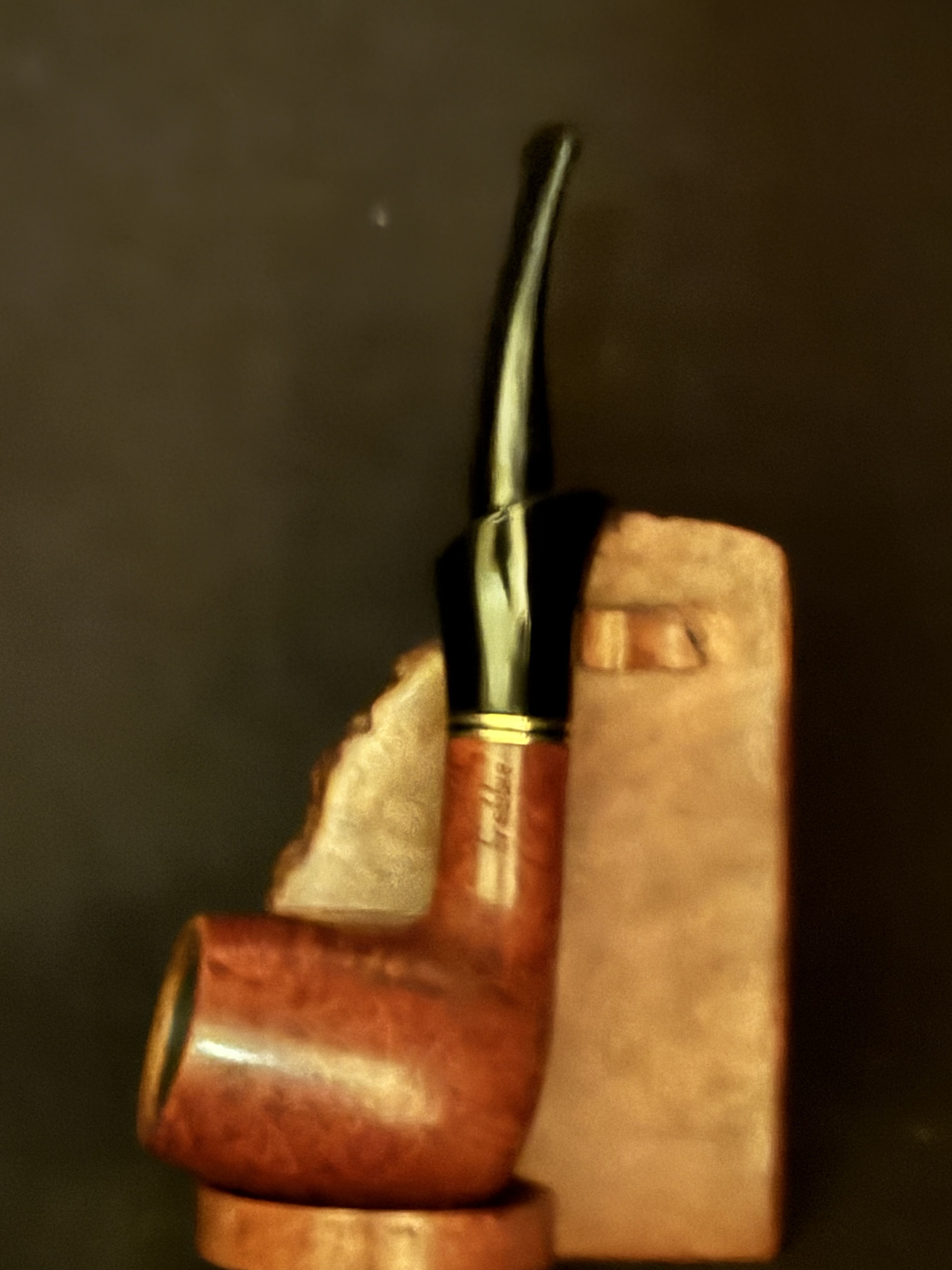 Brebbia 188 ORO (8487) Smooth Billiard Estate Pipe - Acrylic Fishtail Stem, 9mm Filter 8