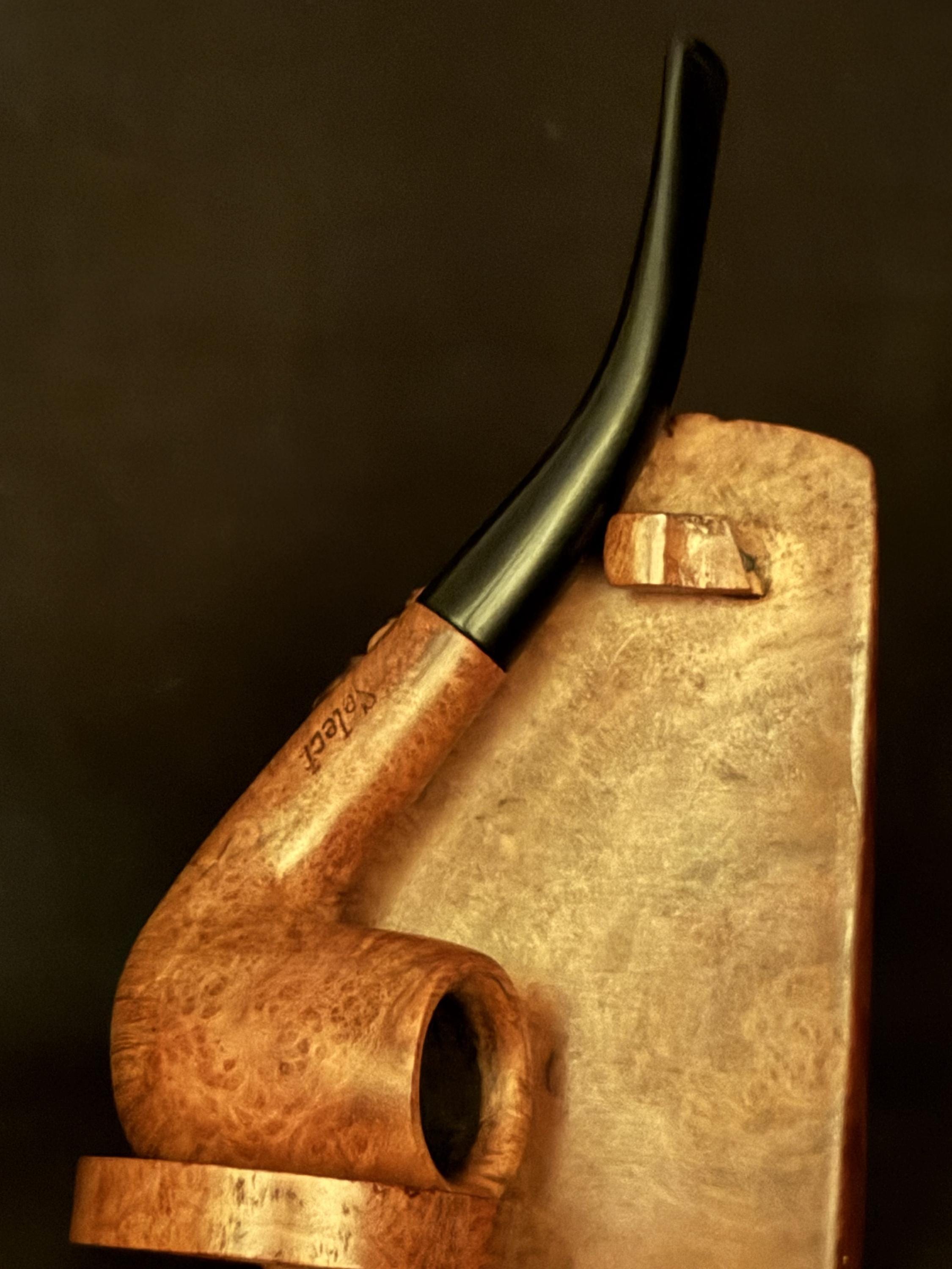 Amill Select 100 Bent Billiard Smooth Briar Vulcanite Estate Pipe Algeria 3