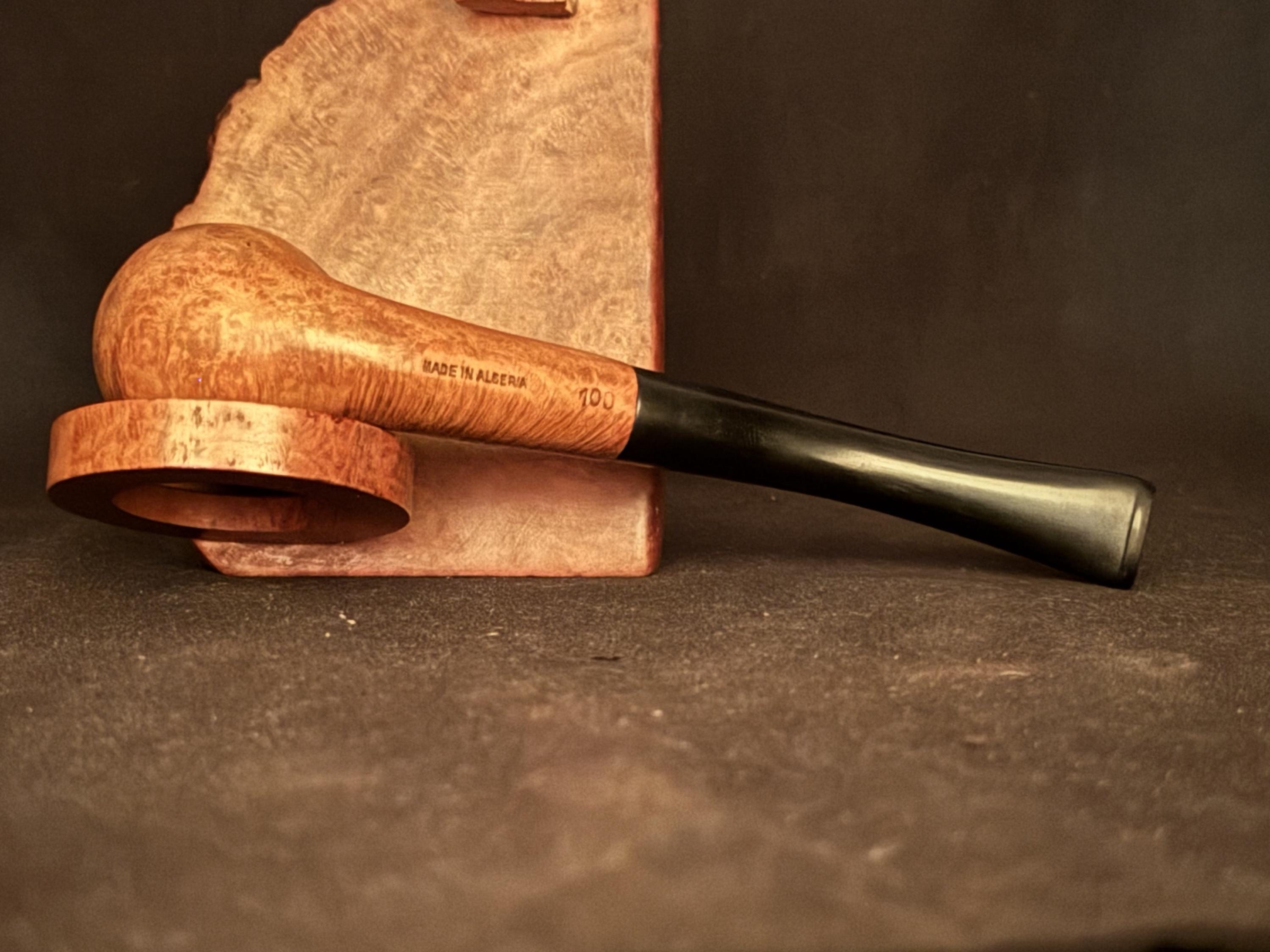 Amill Select 100 Bent Billiard Smooth Briar Vulcanite Estate Pipe Algeria 5