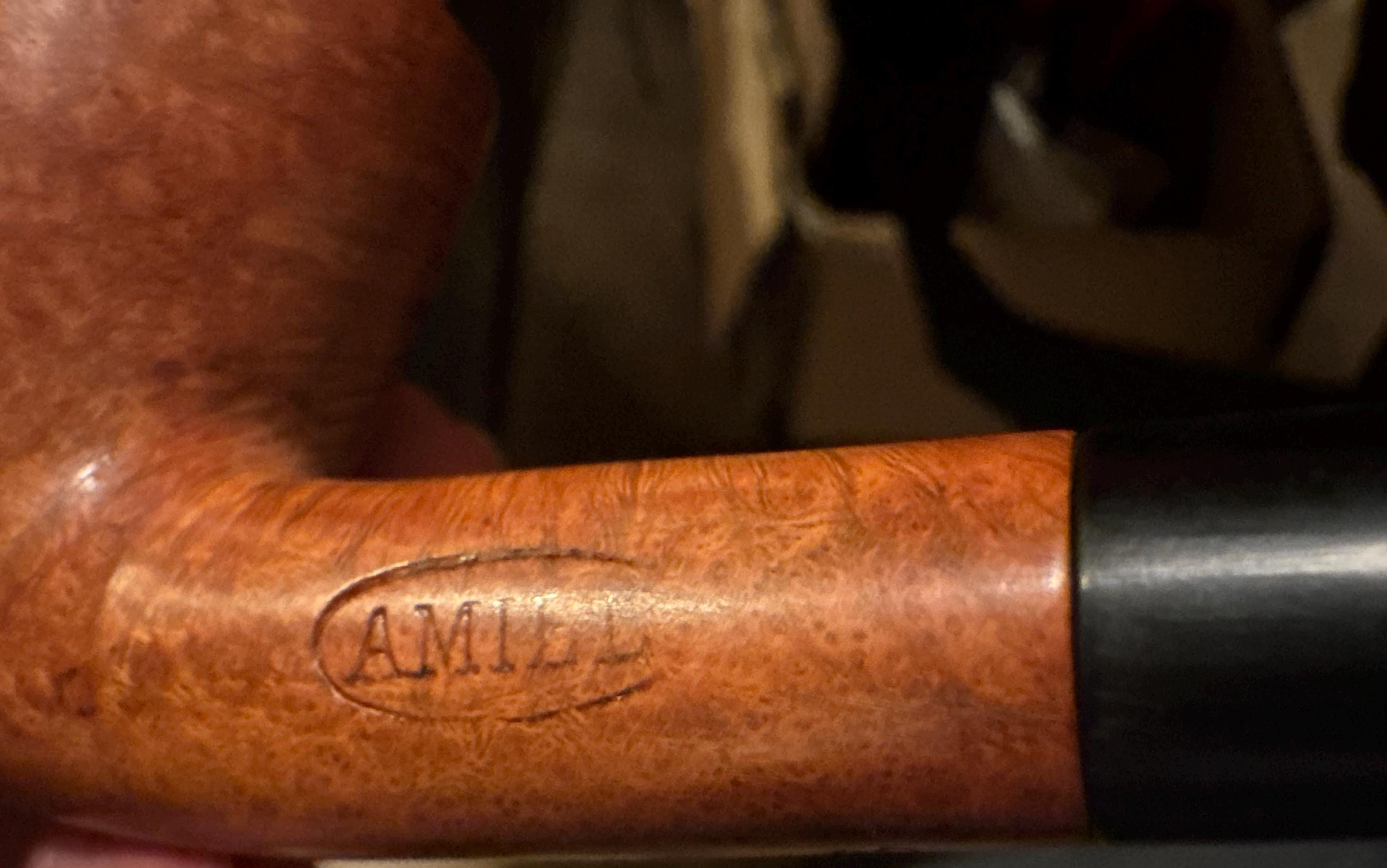 Amill Select 100 Bent Billiard Smooth Briar Vulcanite Estate Pipe Algeria 9