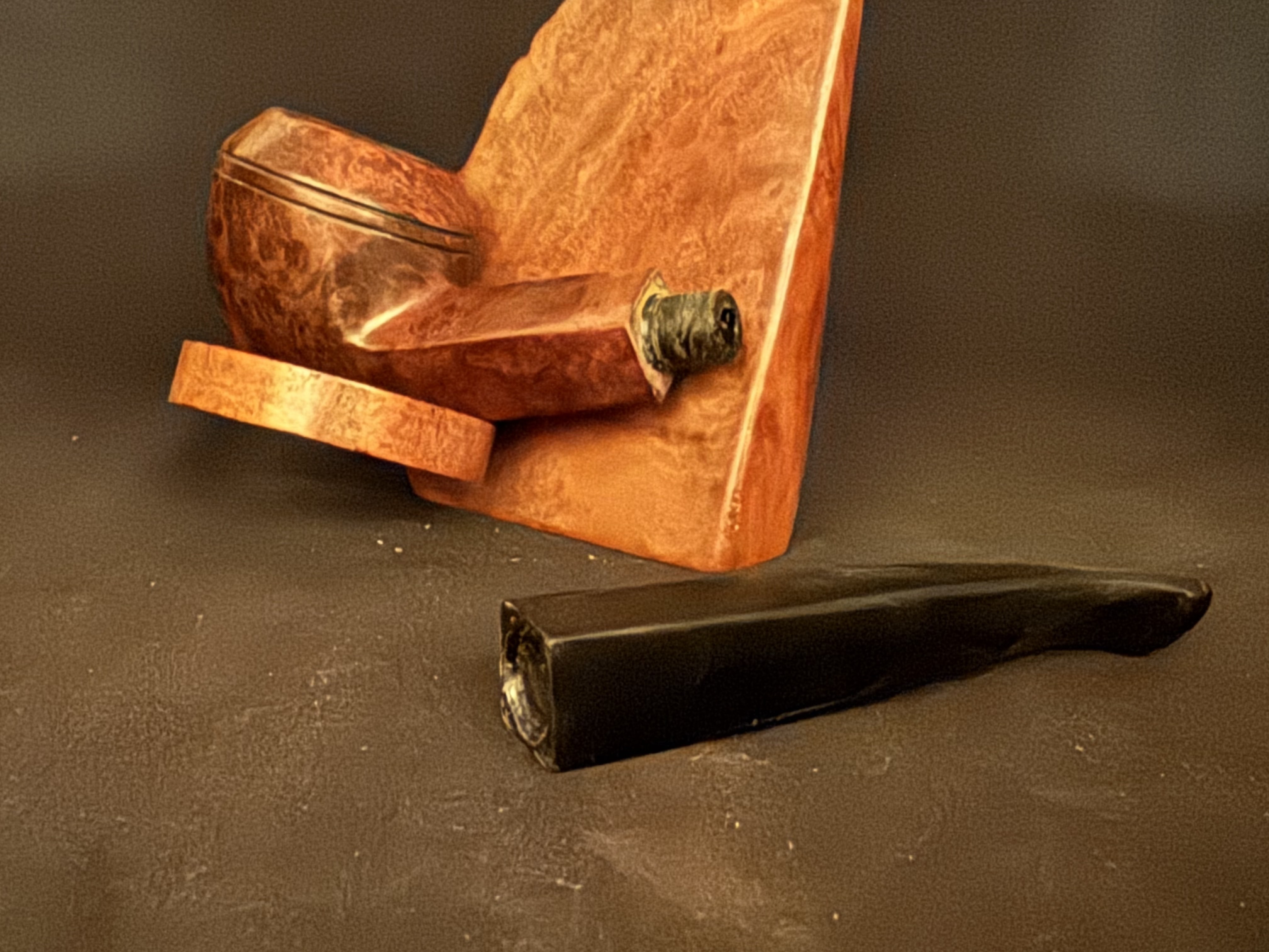 Denicotea Durable Polo Bruyere Extra 60 Smooth Bent Bulldog Diamond Shank Estate Pipe 8