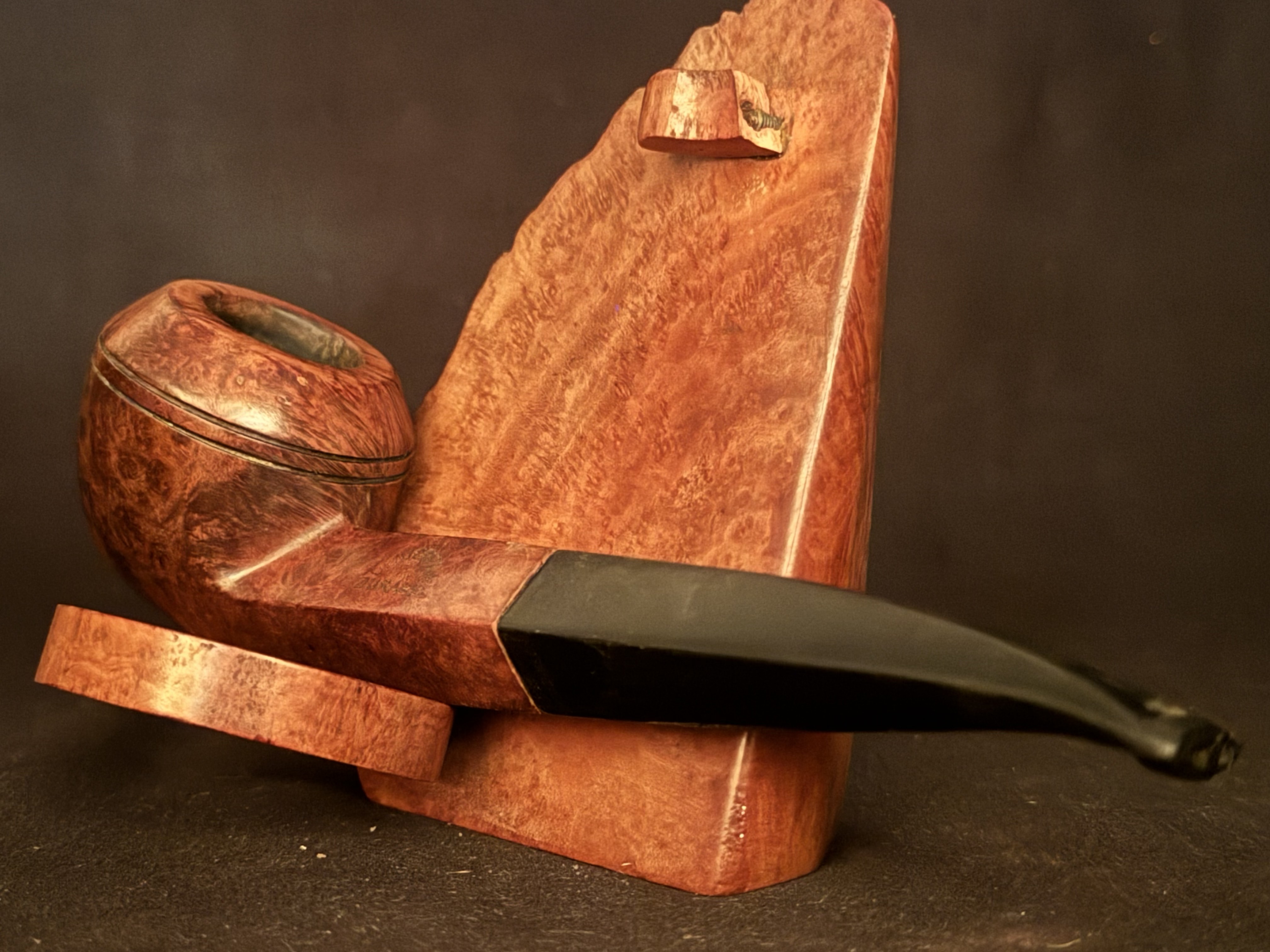 Denicotea Durable Polo Bruyere Extra 60 Smooth Bent Bulldog Diamond Shank Estate Pipe 12