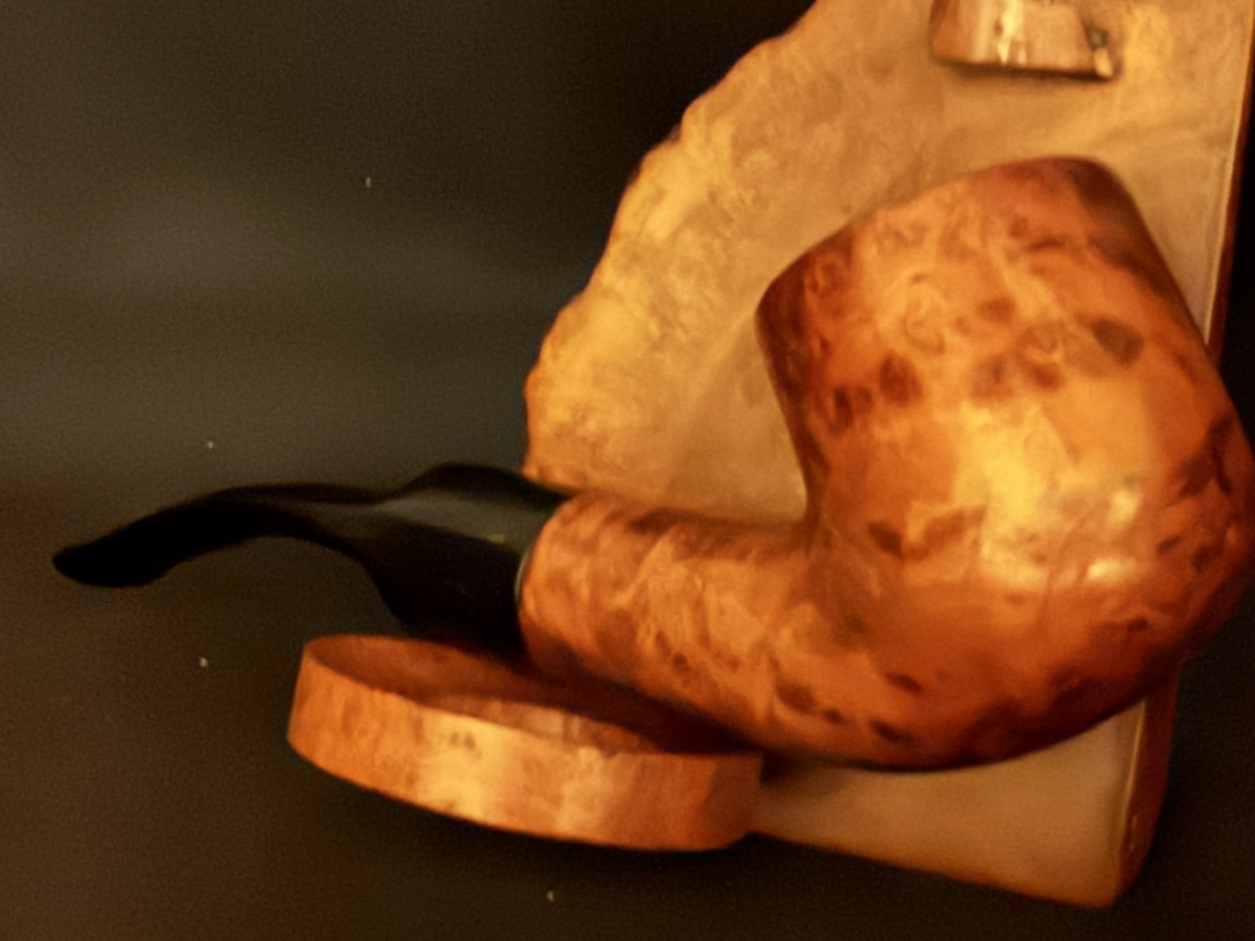 Bruyere Garantie Smooth Bent Pot Briar Estate Pipe with Vulcanite Saddle Stem and Fishtail Bit 4