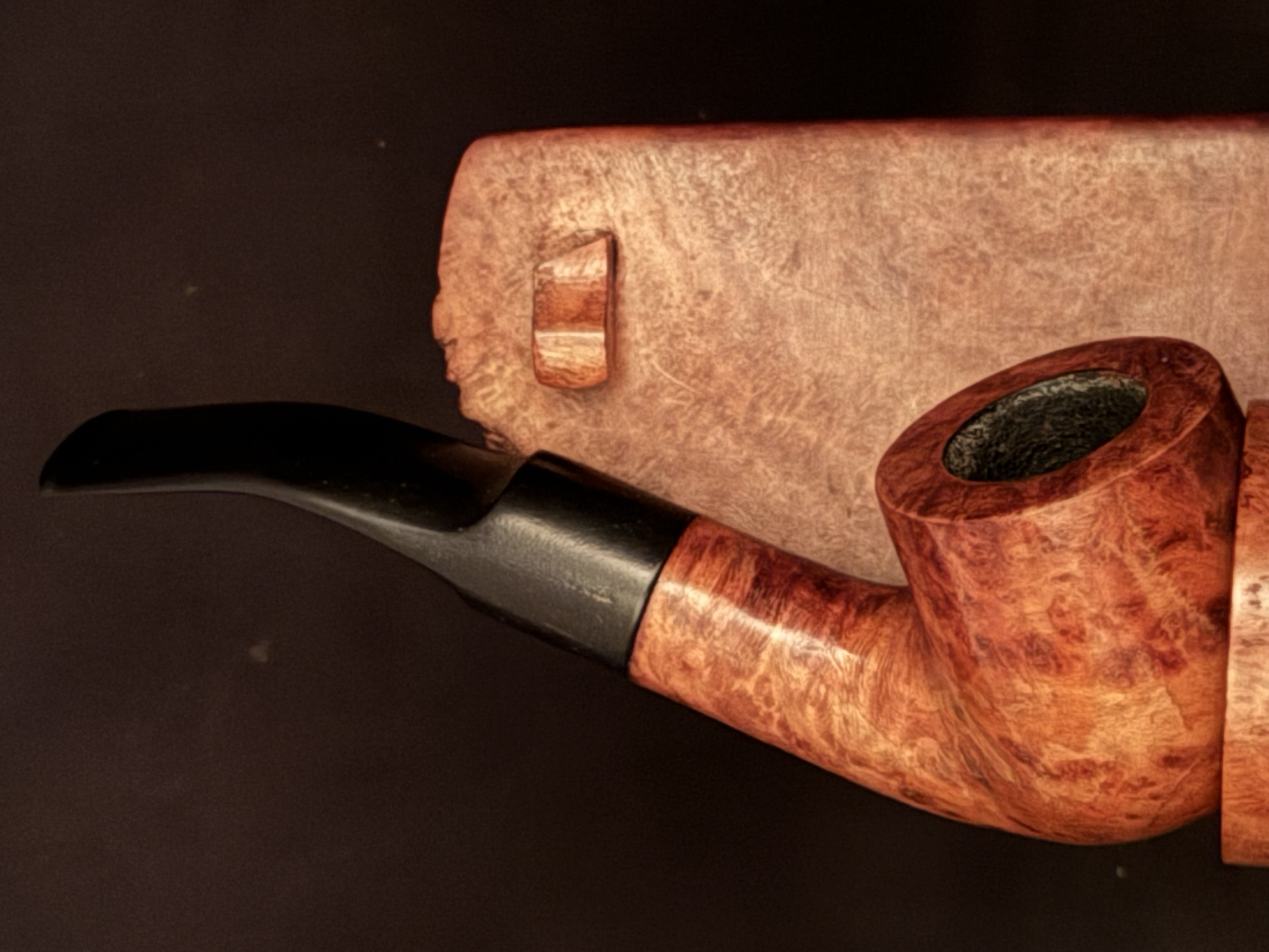 Bruyere Garantie Smooth Bent Pot Briar Estate Pipe with Vulcanite Saddle Stem and Fishtail Bit 9