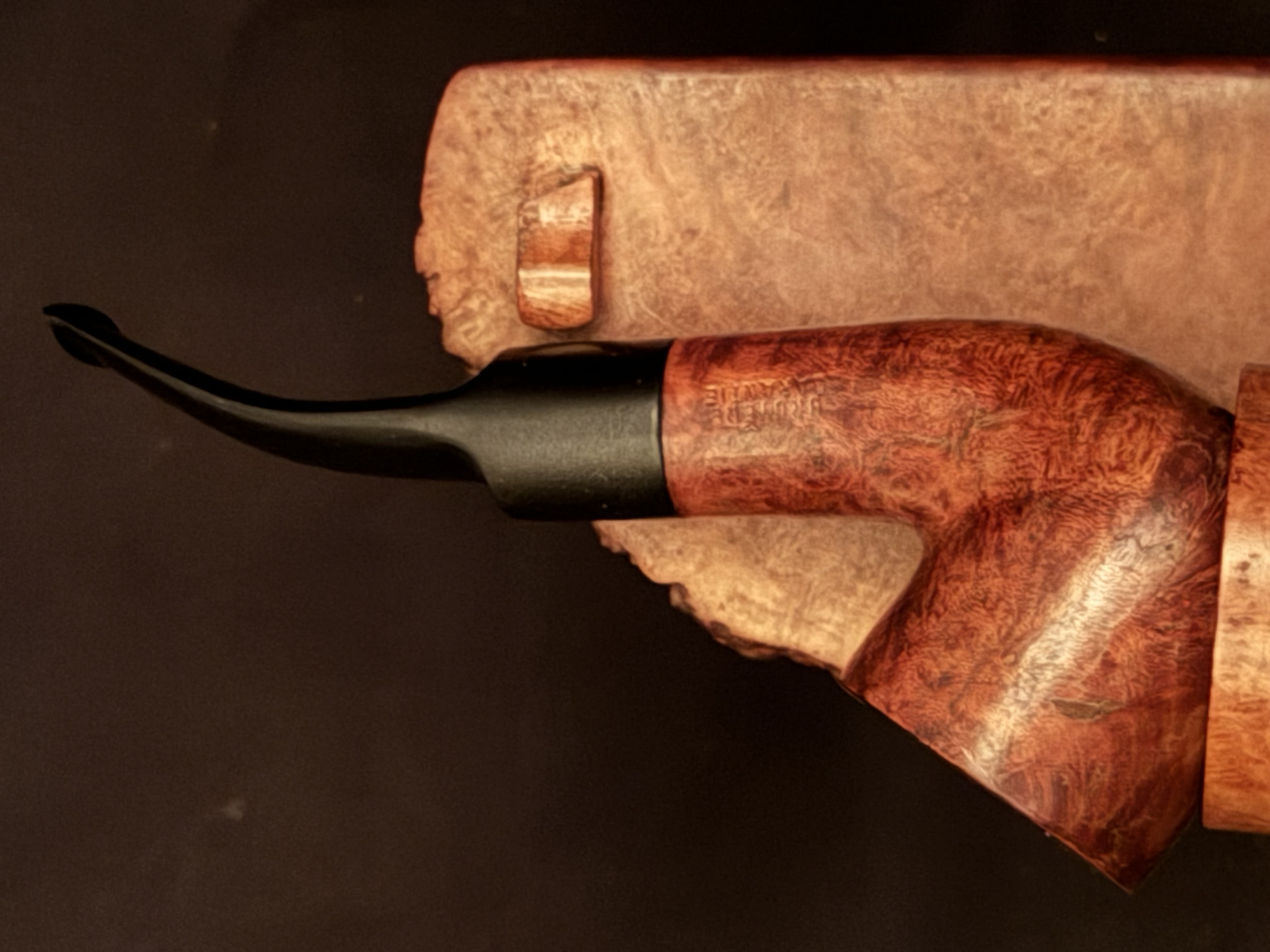 Bruyere Garantie Smooth Bent Pot Briar Estate Pipe with Vulcanite Saddle Stem and Fishtail Bit 10