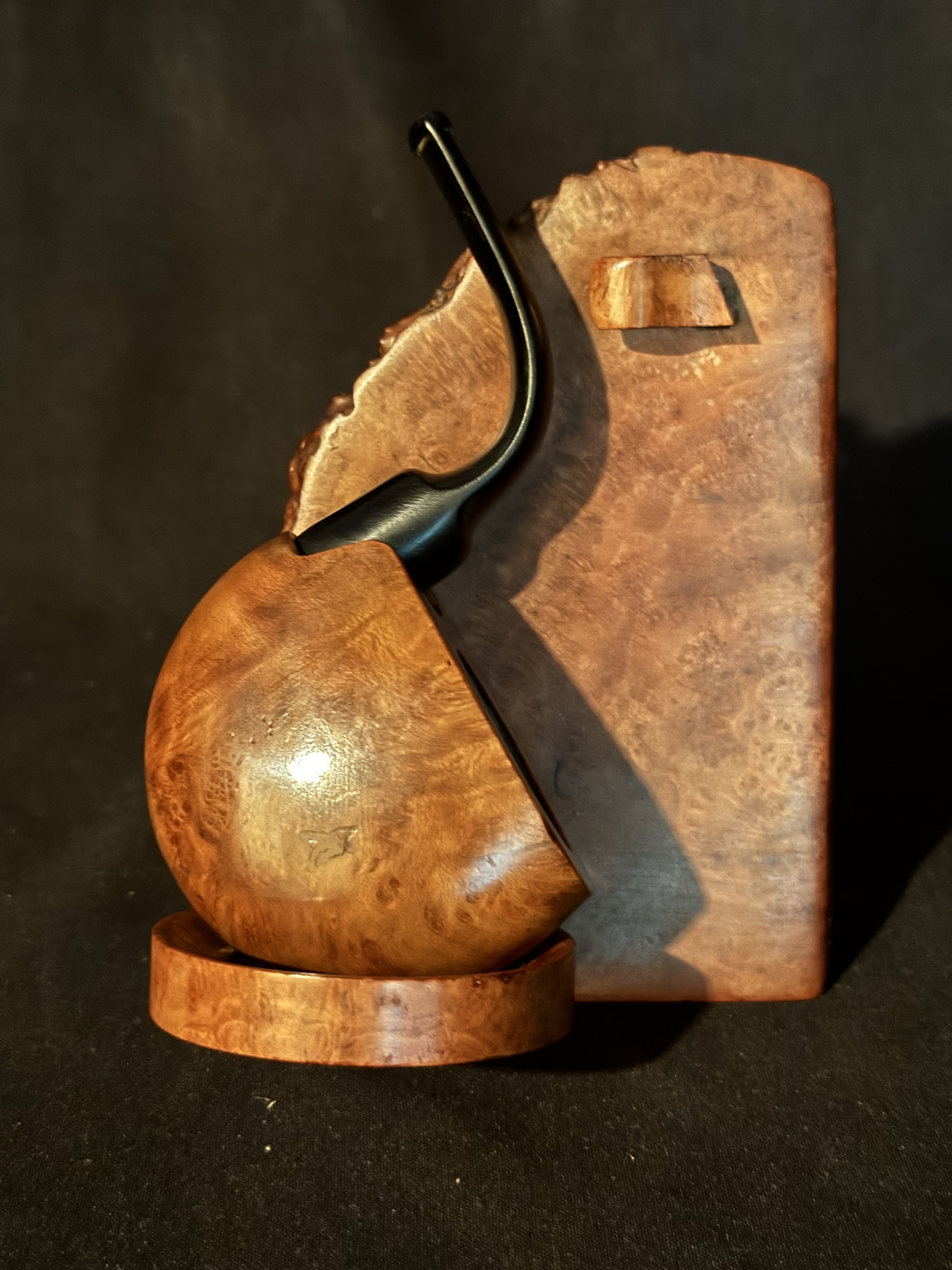 Folding Vest Pocket Pipe - Smooth Briar Finish - Mid-20th Century Portable Estate Pipe 2