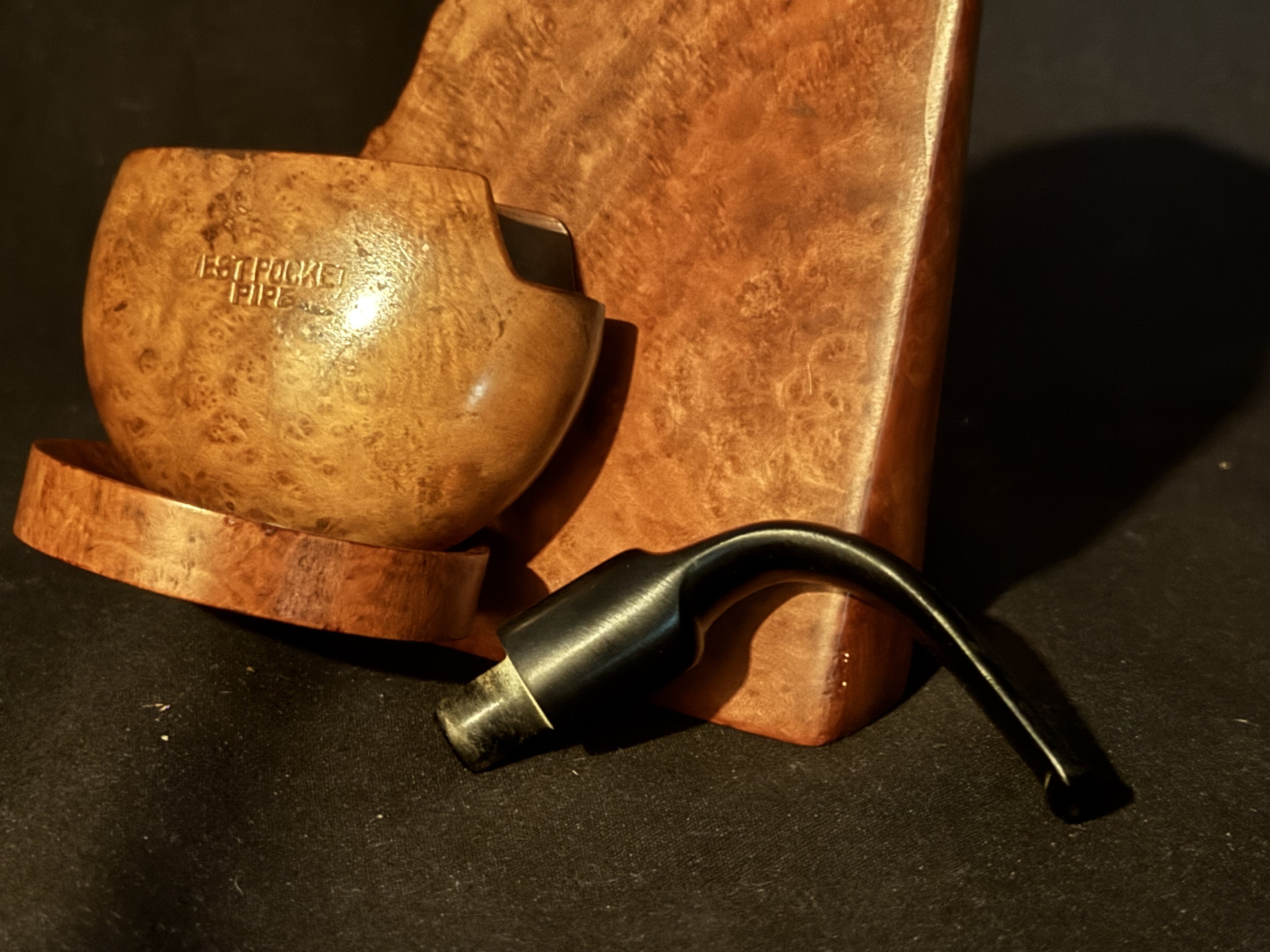Folding Vest Pocket Pipe - Smooth Briar Finish - Mid-20th Century Portable Estate Pipe 6