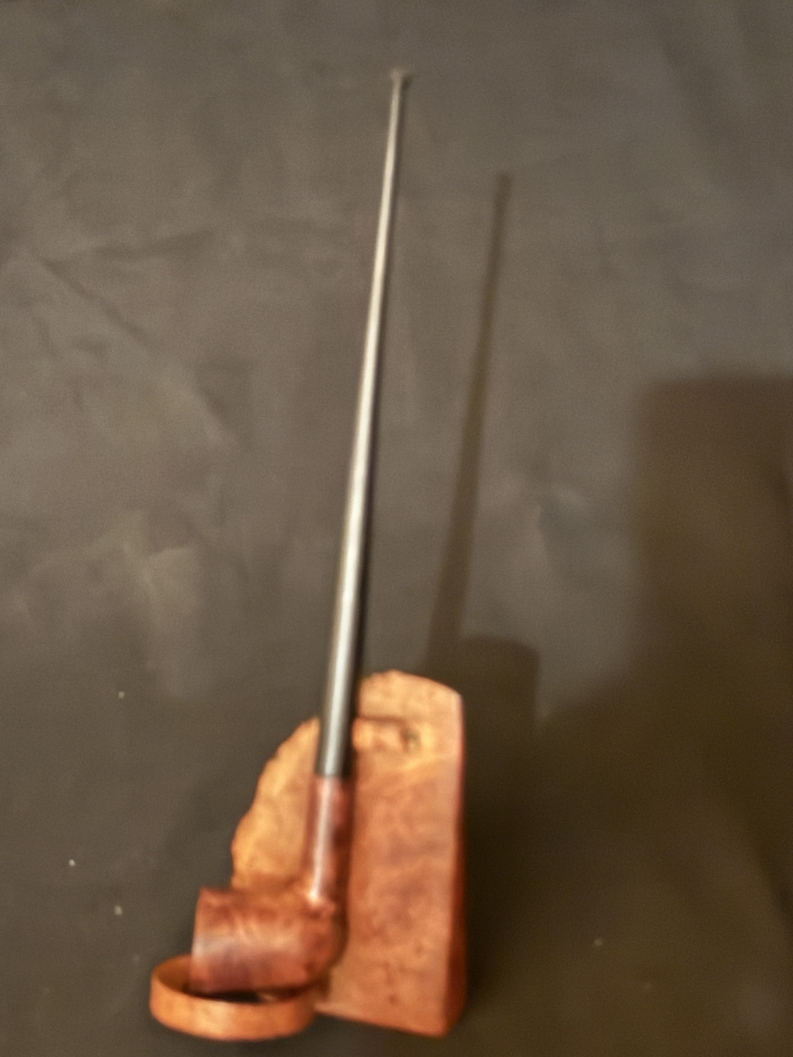 Old Briar Smooth Straight Dublin Churchwarden Estate Pipe, Fishtail, No Filter