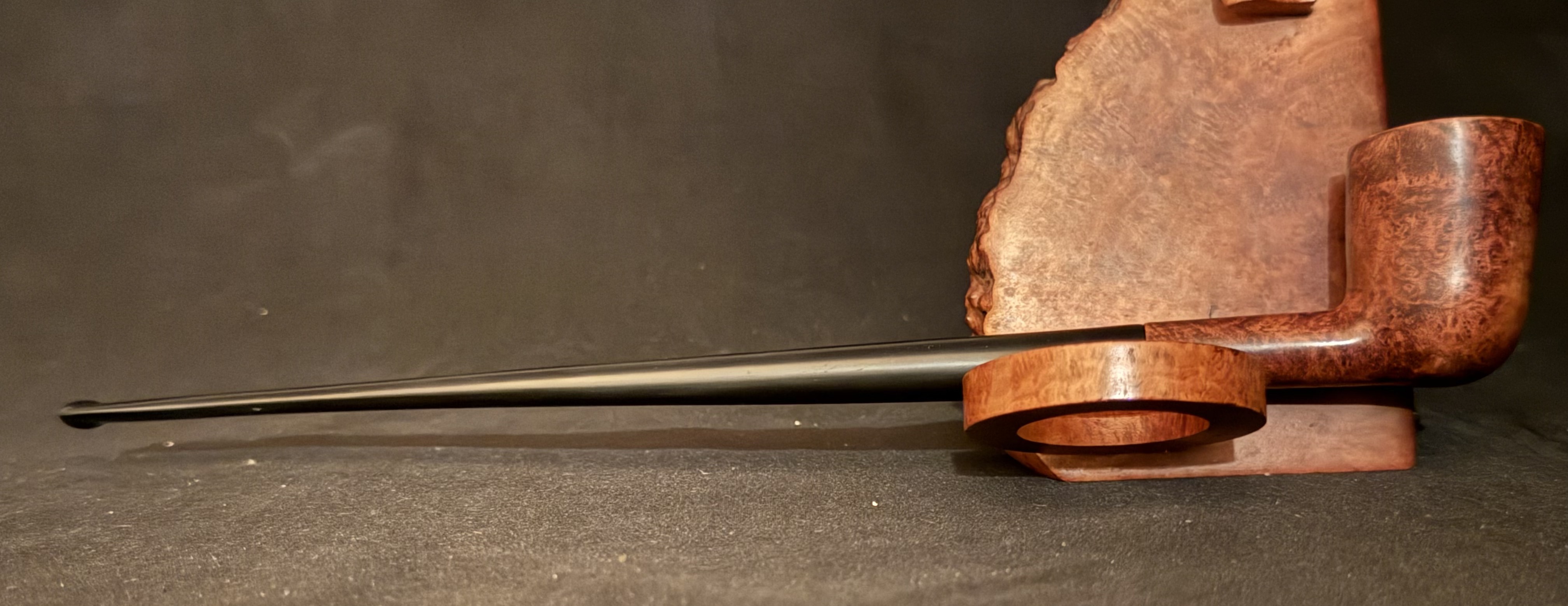 Old Briar Smooth Straight Dublin Churchwarden Estate Pipe, Fishtail, No Filter 4