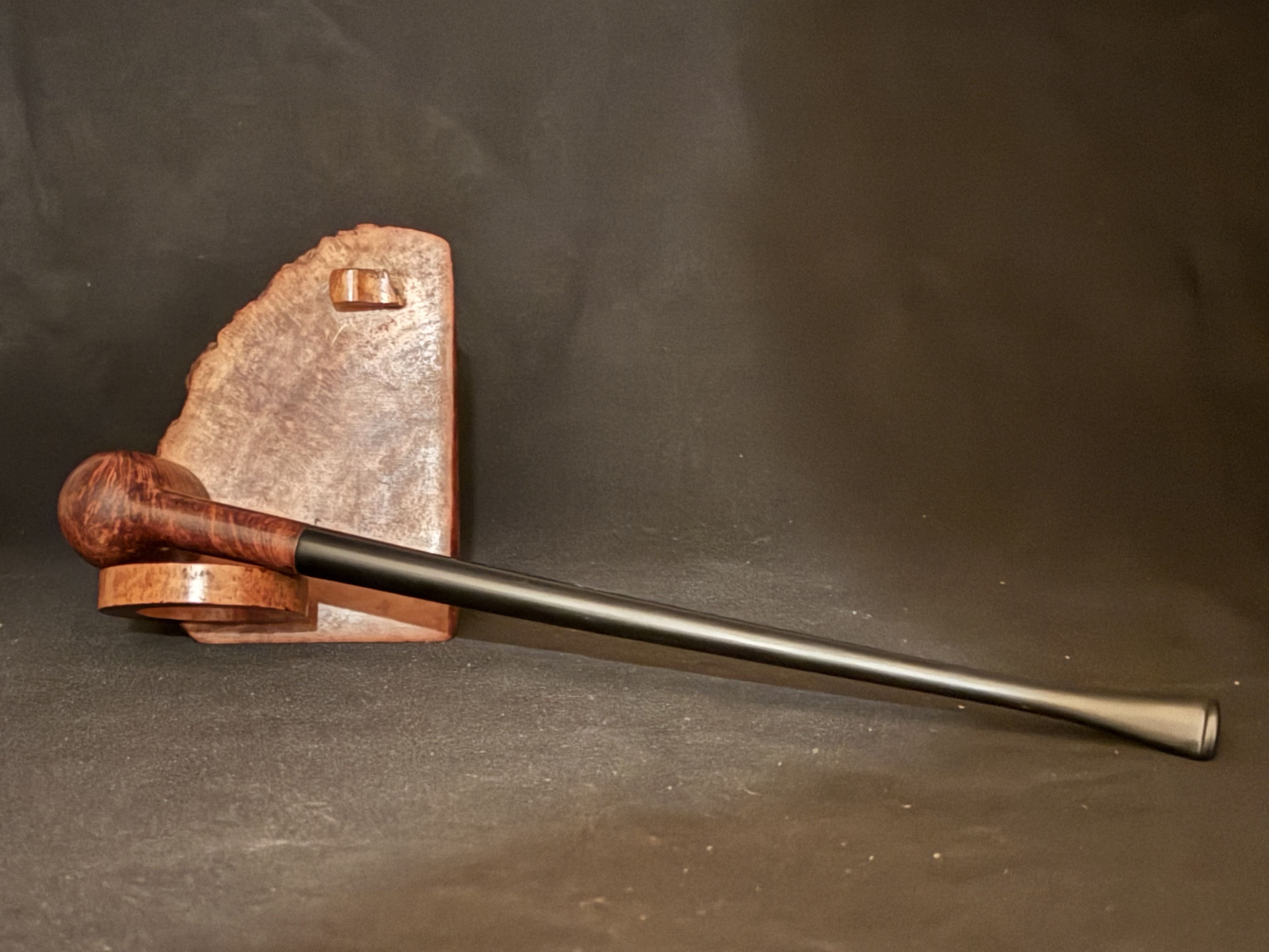Old Briar Smooth Straight Dublin Churchwarden Estate Pipe, Fishtail, No Filter 6