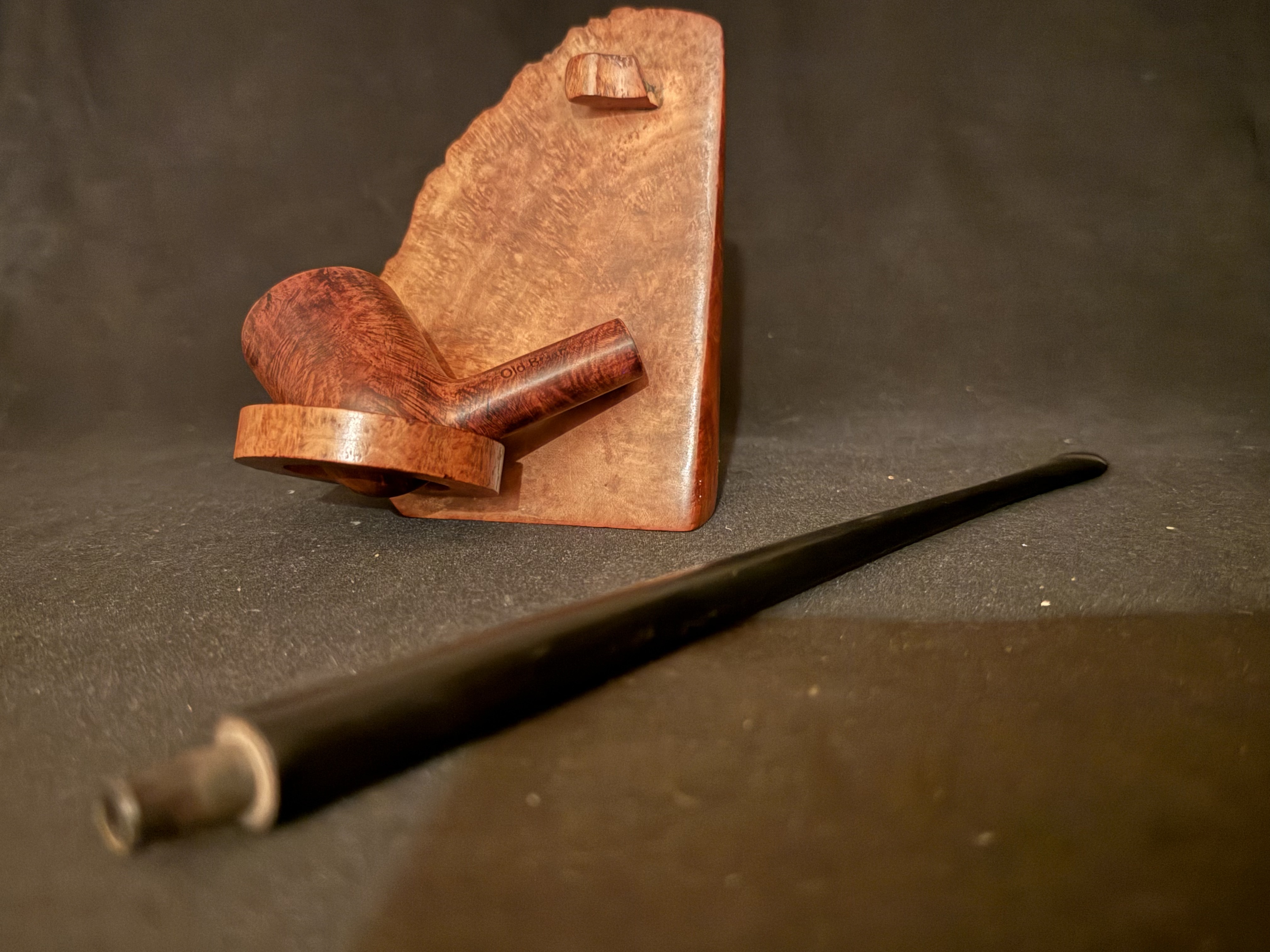 Old Briar Smooth Straight Dublin Churchwarden Estate Pipe, Fishtail, No Filter 9