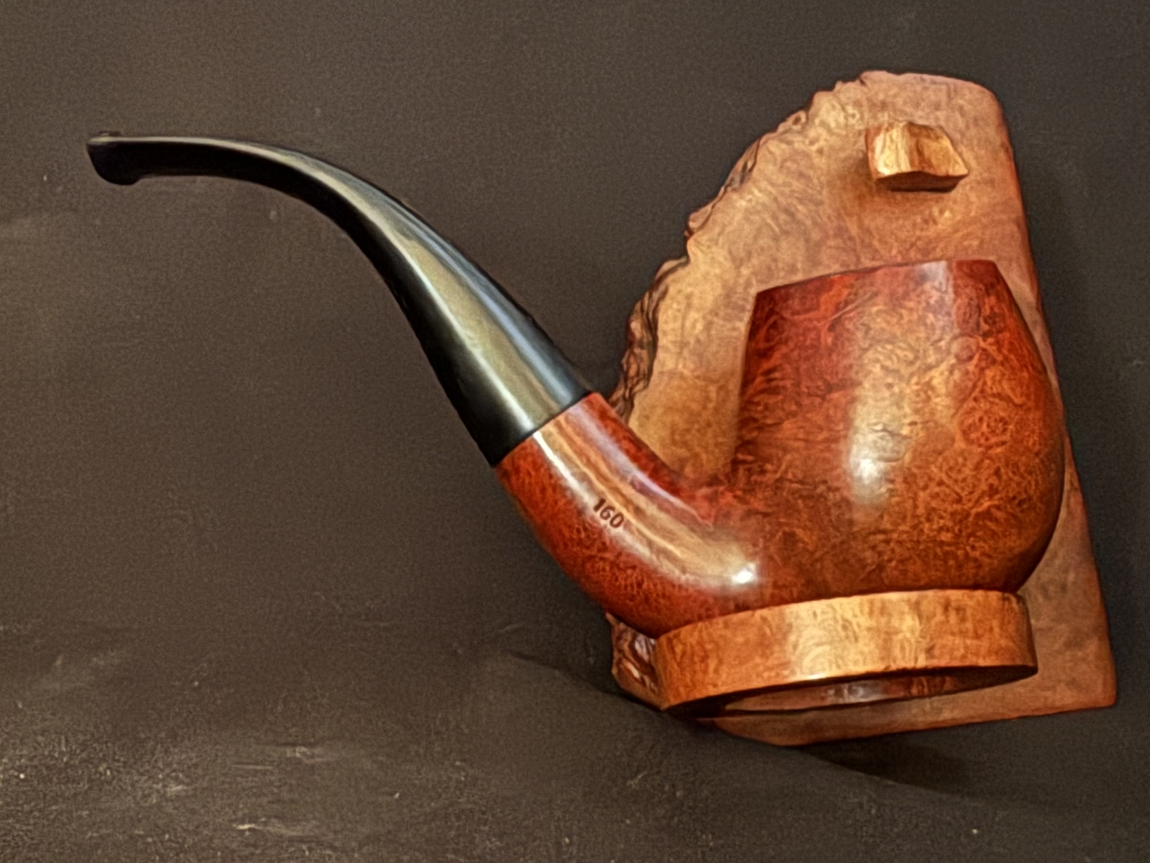 Stanwell Royal Klassic 160 Smooth Full Bent Apple Estate Pipe, Vulcanite Tapered Stem, 9mm Filter, Made in Denmark 6