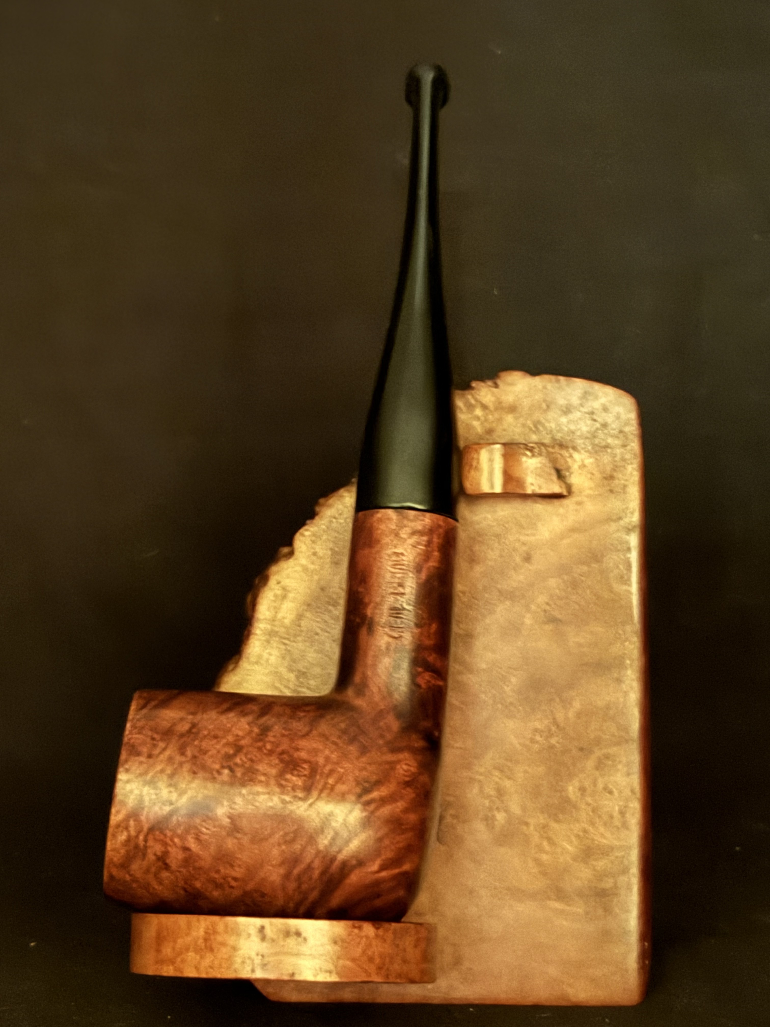 Real Briar Smooth Straight Billiard Estate Pipe - Large Size 4 - Vulcanite Tapered Stem, No Filter 4