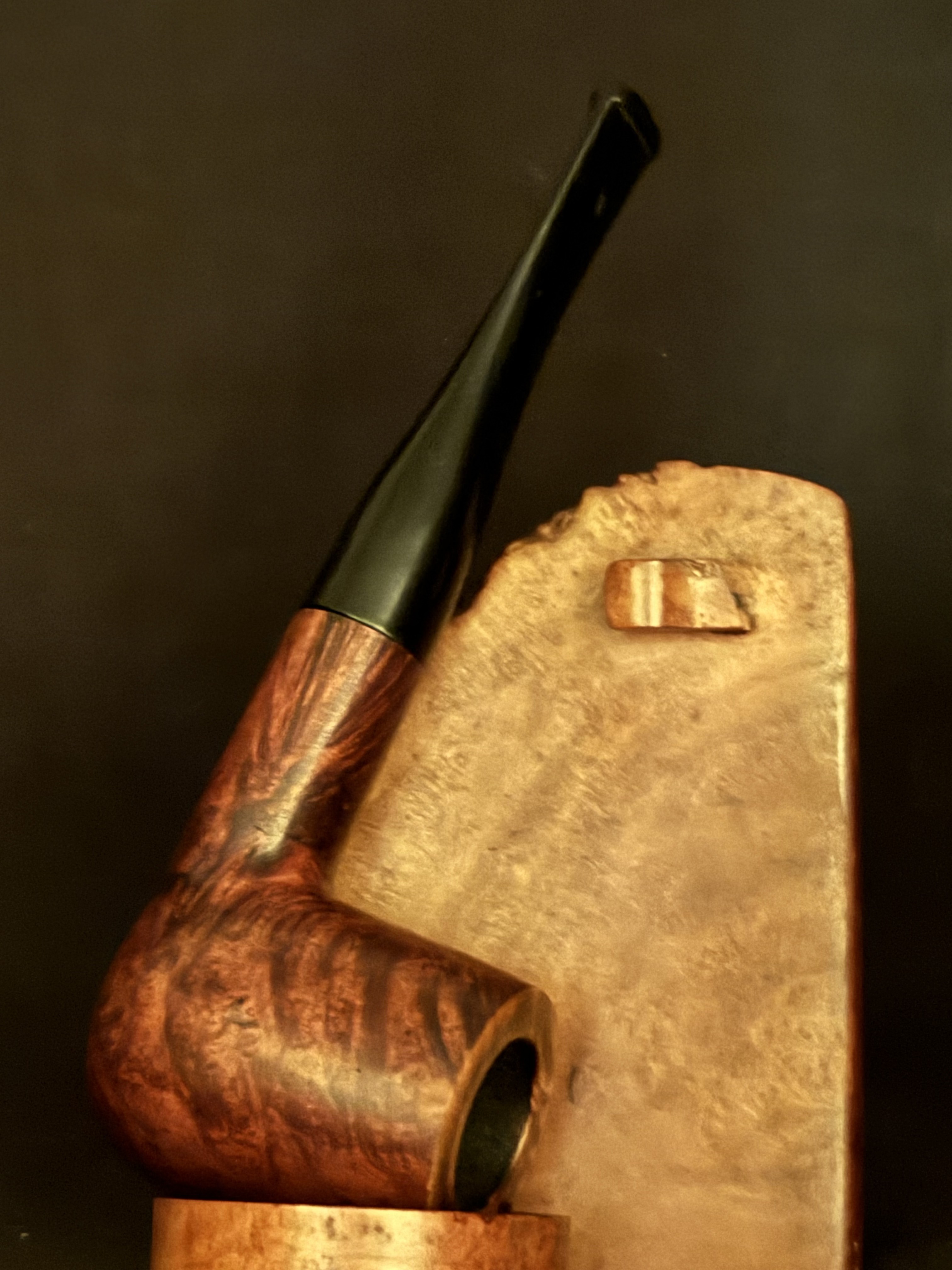 Real Briar Smooth Straight Billiard Estate Pipe - Large Size 4 - Vulcanite Tapered Stem, No Filter 5