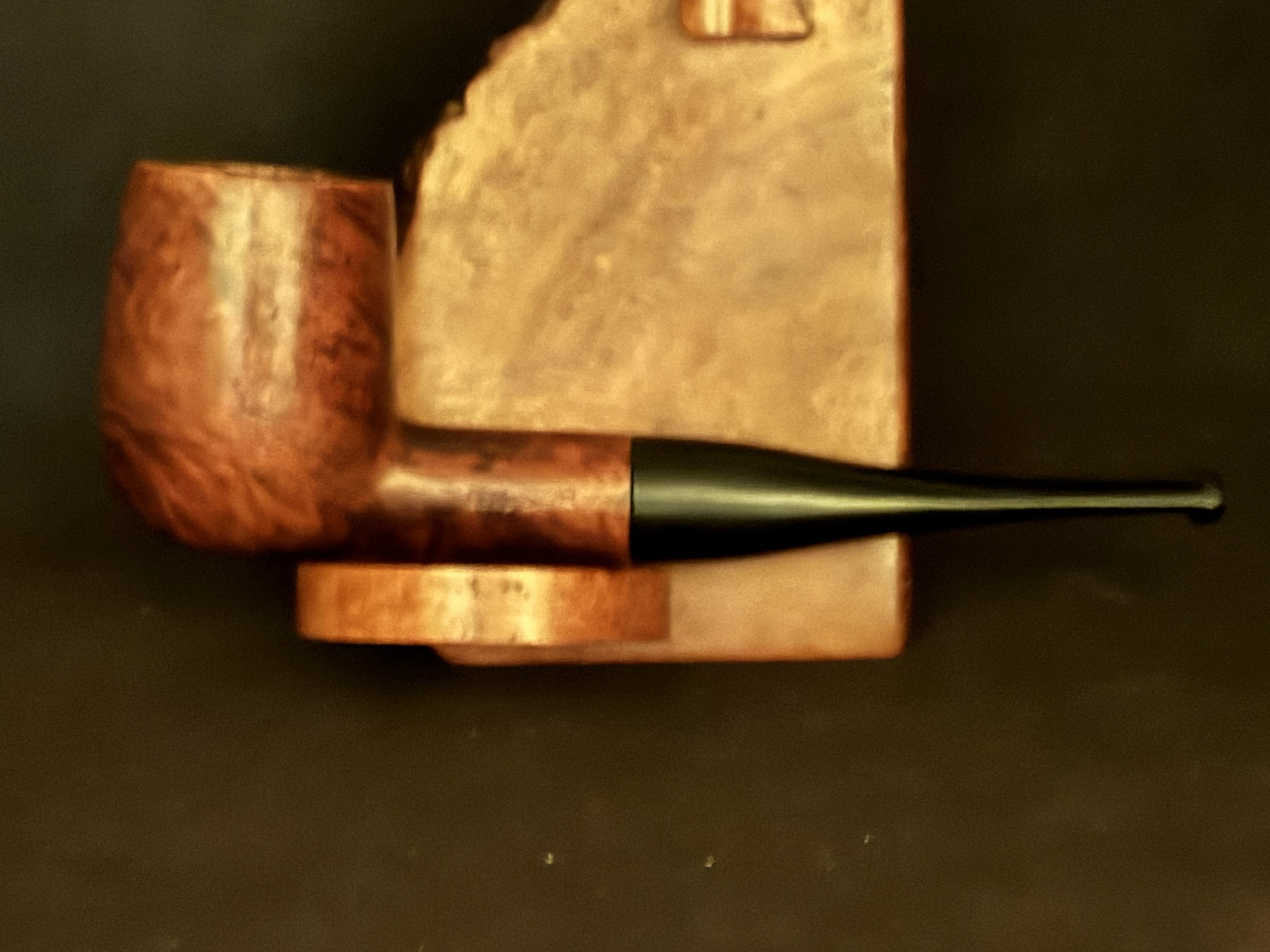 Real Briar Smooth Straight Billiard Estate Pipe - Large Size 4 - Vulcanite Tapered Stem, No Filter 6