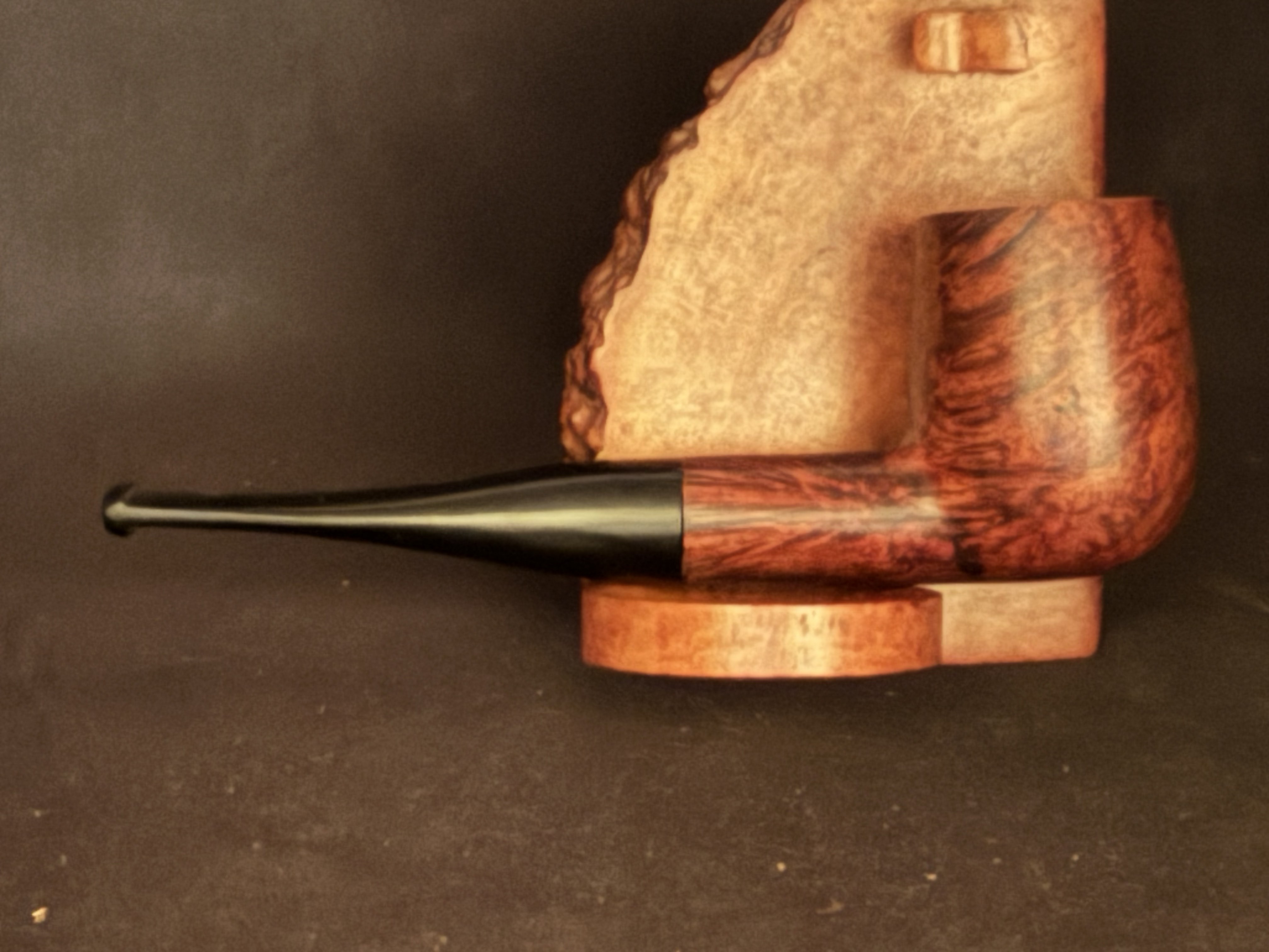Real Briar Smooth Straight Billiard Estate Pipe - Large Size 4 - Vulcanite Tapered Stem, No Filter 7