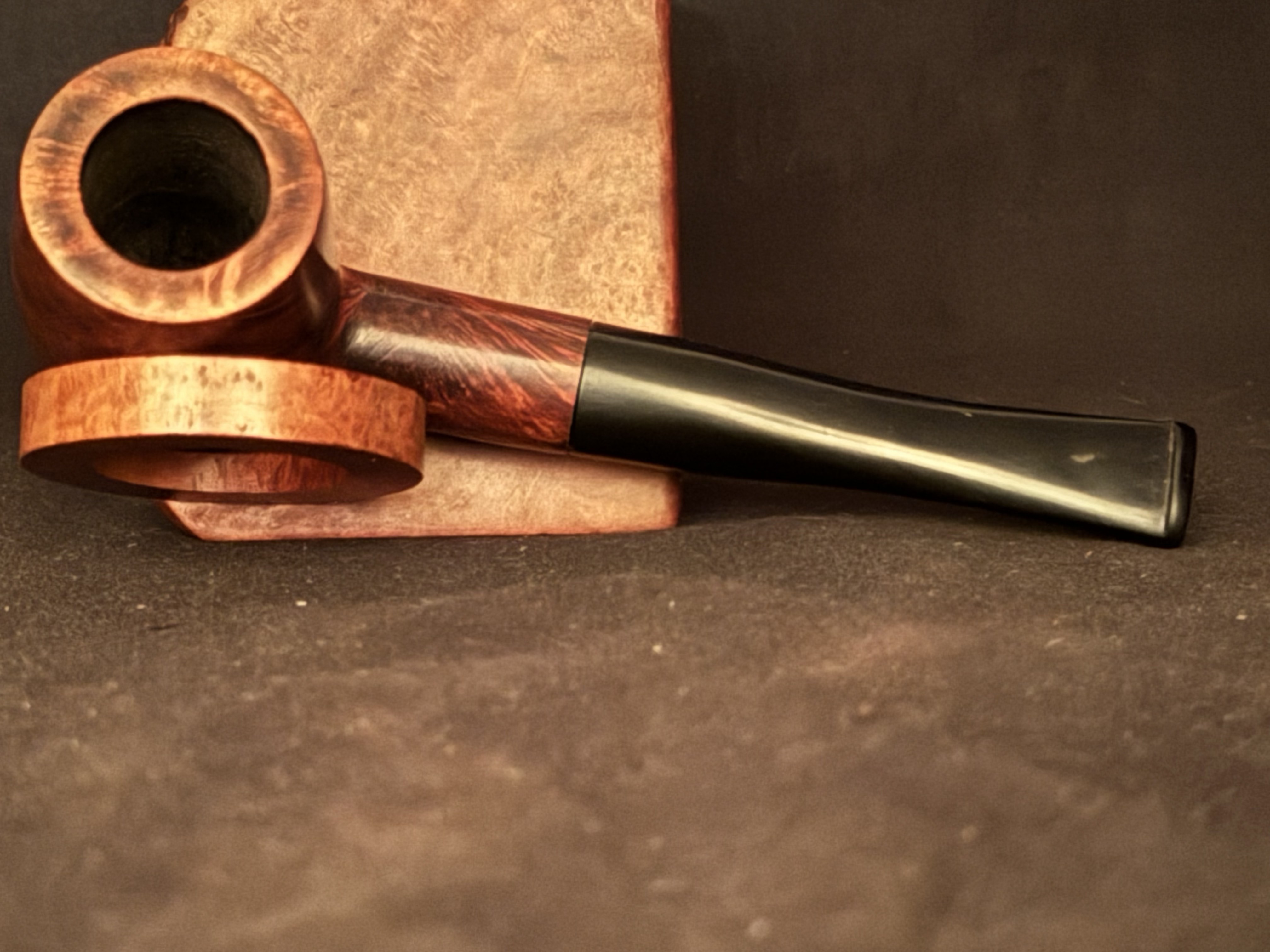 Real Briar Smooth Straight Billiard Estate Pipe - Large Size 4 - Vulcanite Tapered Stem, No Filter 8