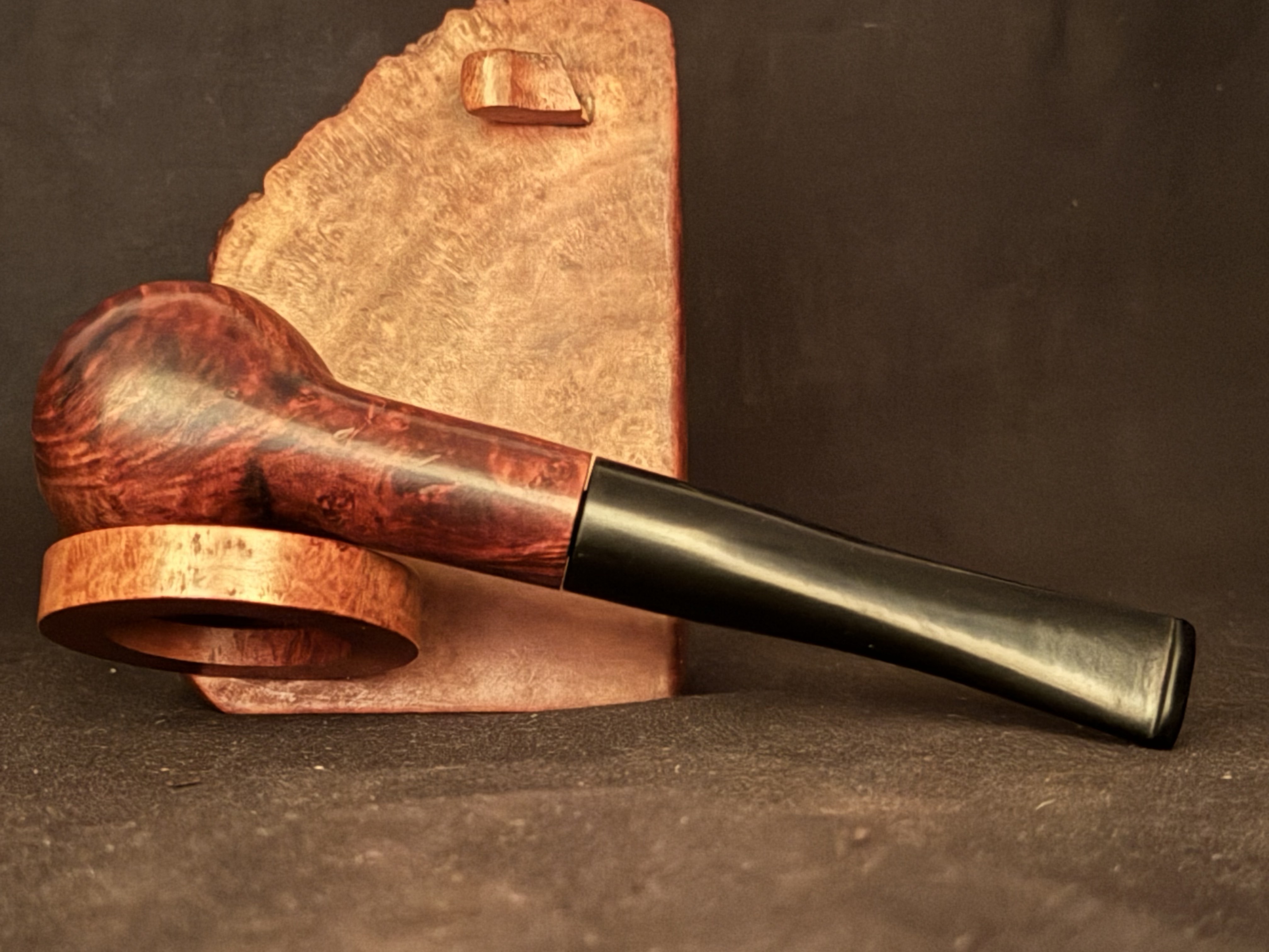 Real Briar Smooth Straight Billiard Estate Pipe - Large Size 4 - Vulcanite Tapered Stem, No Filter 9
