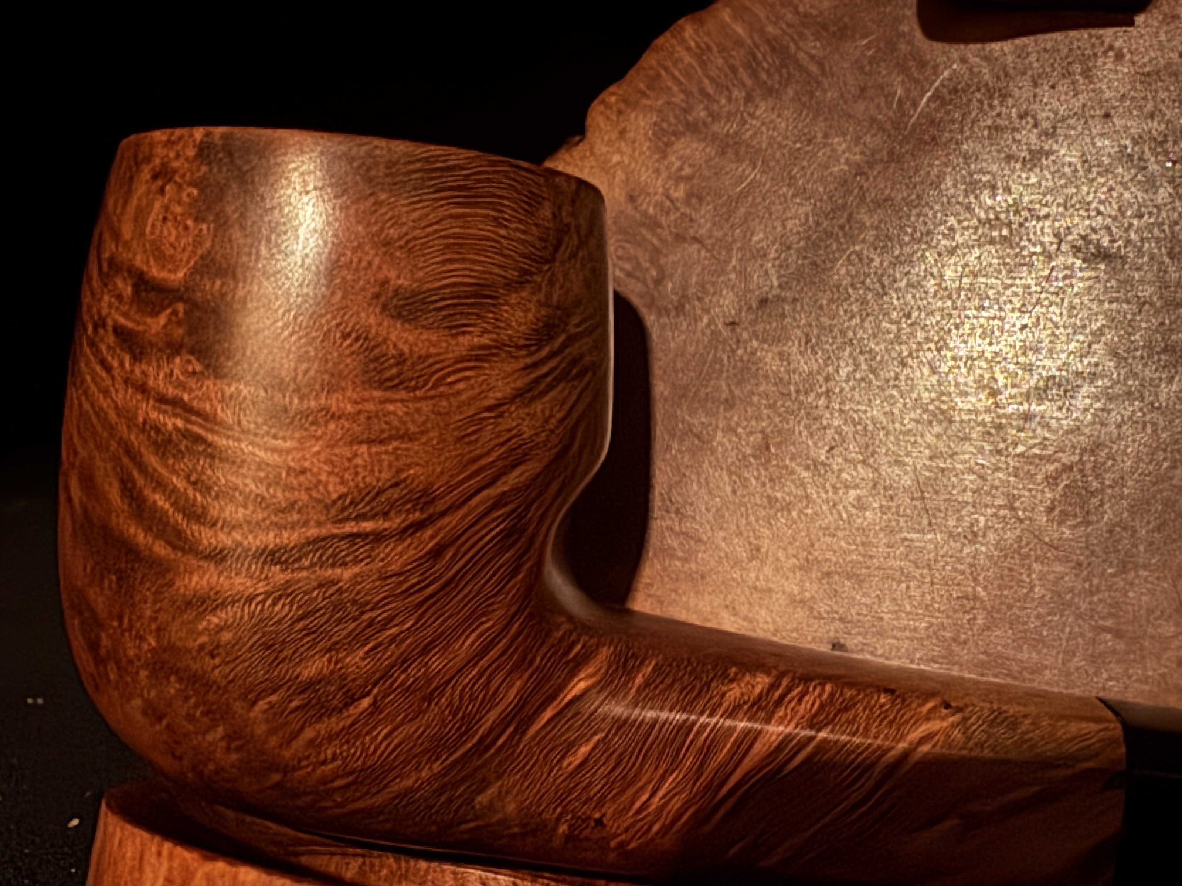 Unmarked High-Grade Smooth Billiard, Square Paneled Shank, Vulcanite Saddle Stem, Fishtail Estate Pipe 2