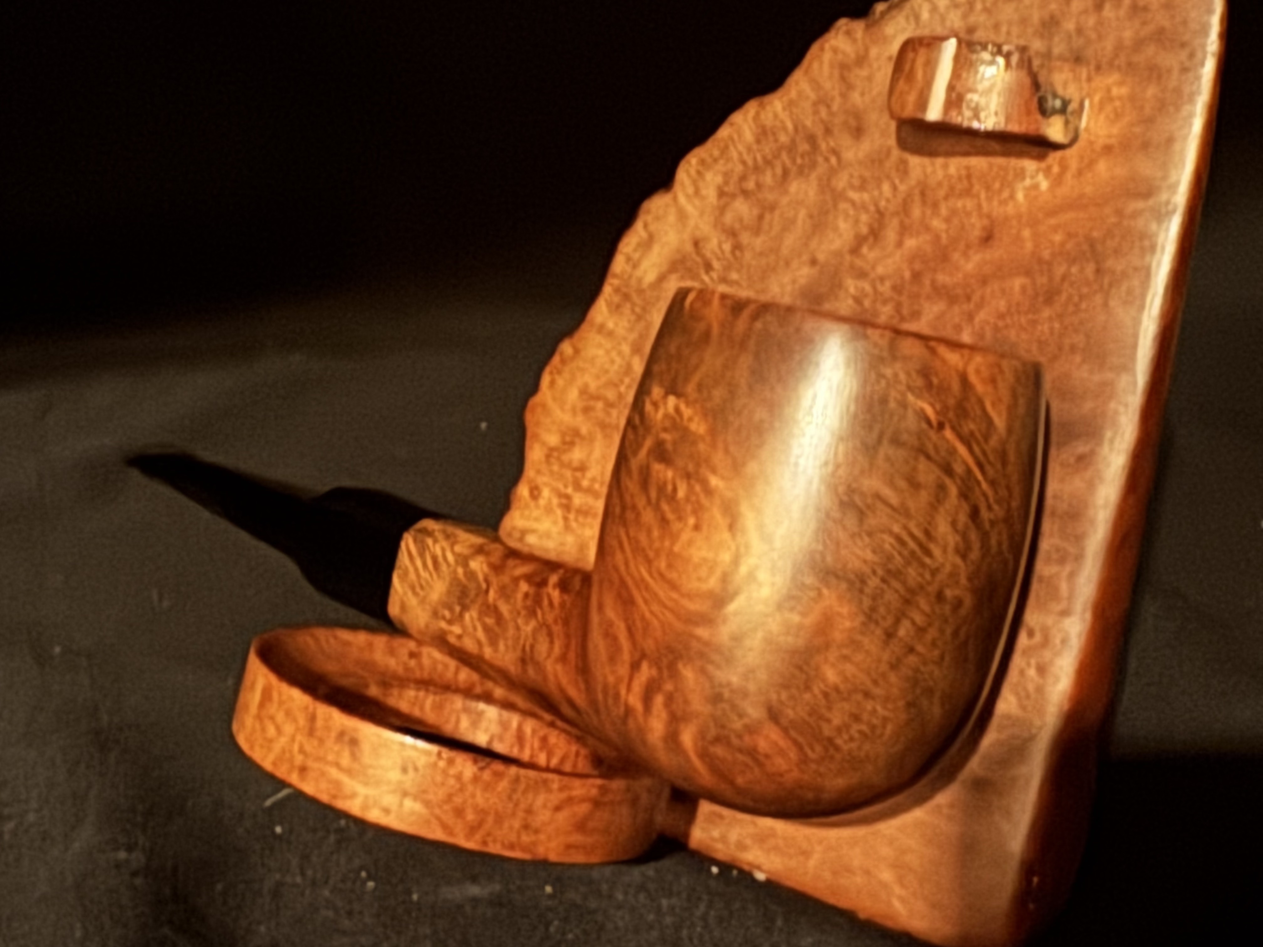 Unmarked High-Grade Smooth Billiard, Square Paneled Shank, Vulcanite Saddle Stem, Fishtail Estate Pipe 4