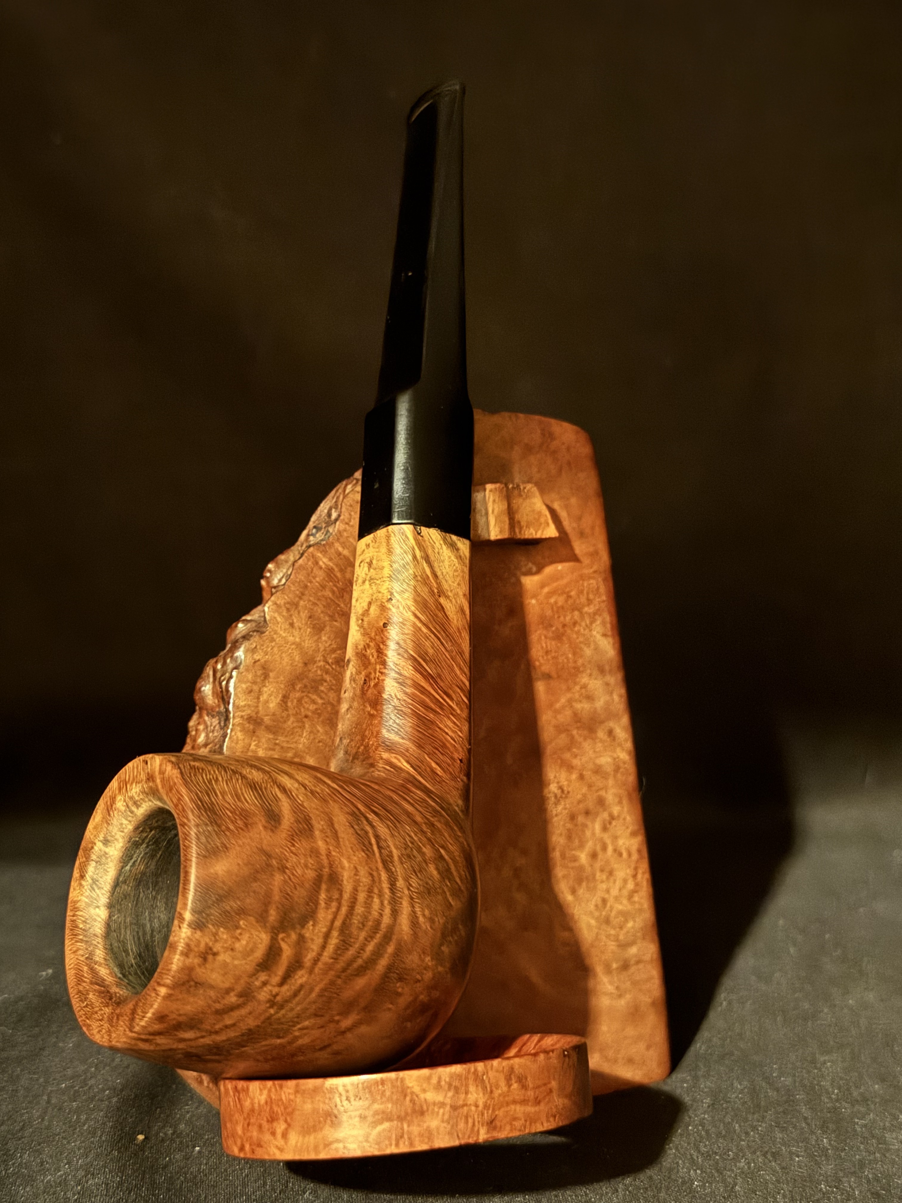 Unmarked High-Grade Smooth Billiard, Square Paneled Shank, Vulcanite Saddle Stem, Fishtail Estate Pipe 5