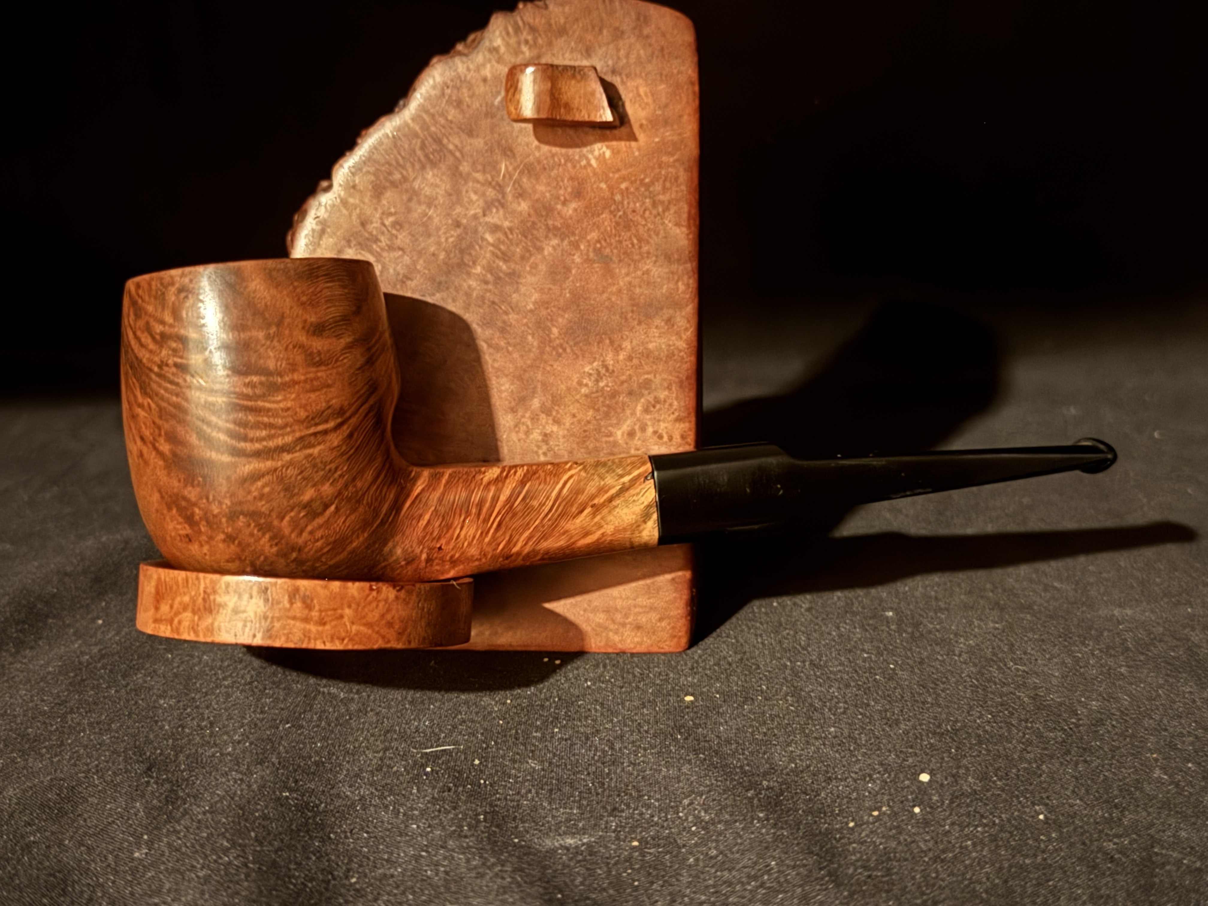 Unmarked High-Grade Smooth Billiard, Square Paneled Shank, Vulcanite Saddle Stem, Fishtail Estate Pipe 6