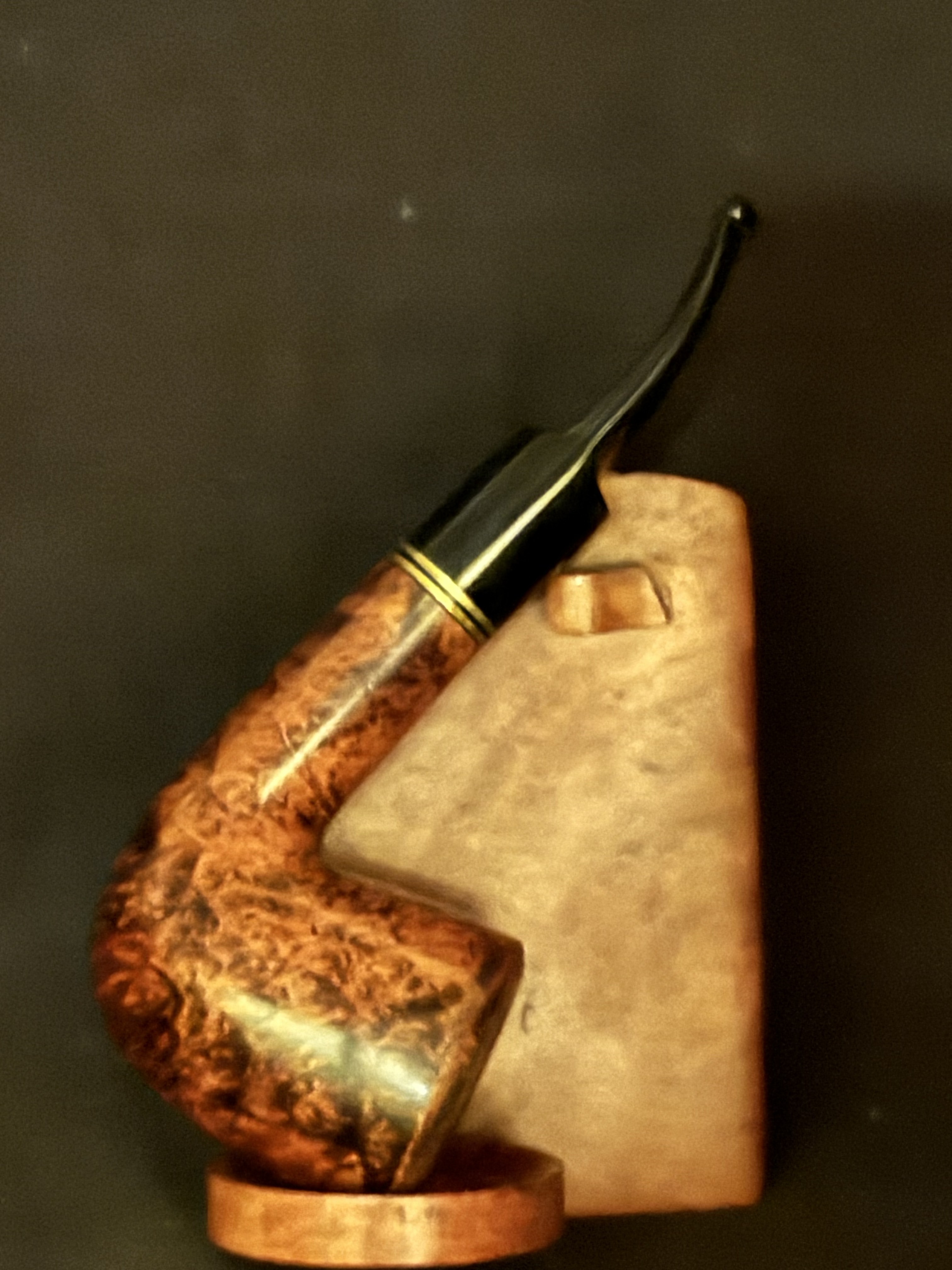 Molina Italy Smooth Straight Dublin Estate Pipe - Acrylic Saddle Stem, 9mm Filter, Fishtail 2