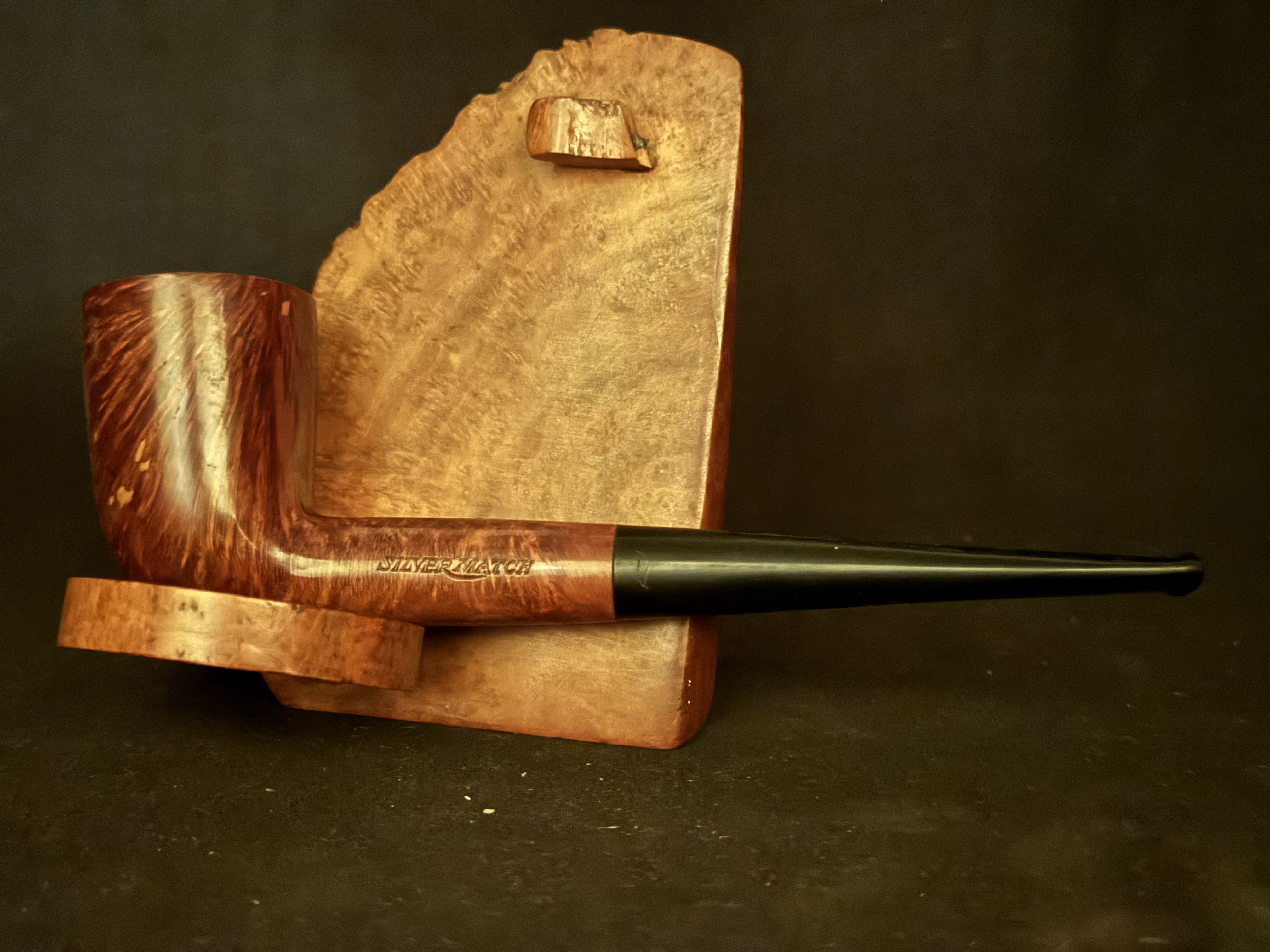 Silver Match Real Briar 121 Smooth Dublin Estate Pipe - Vulcanite Tapered Fishtail Stem 4