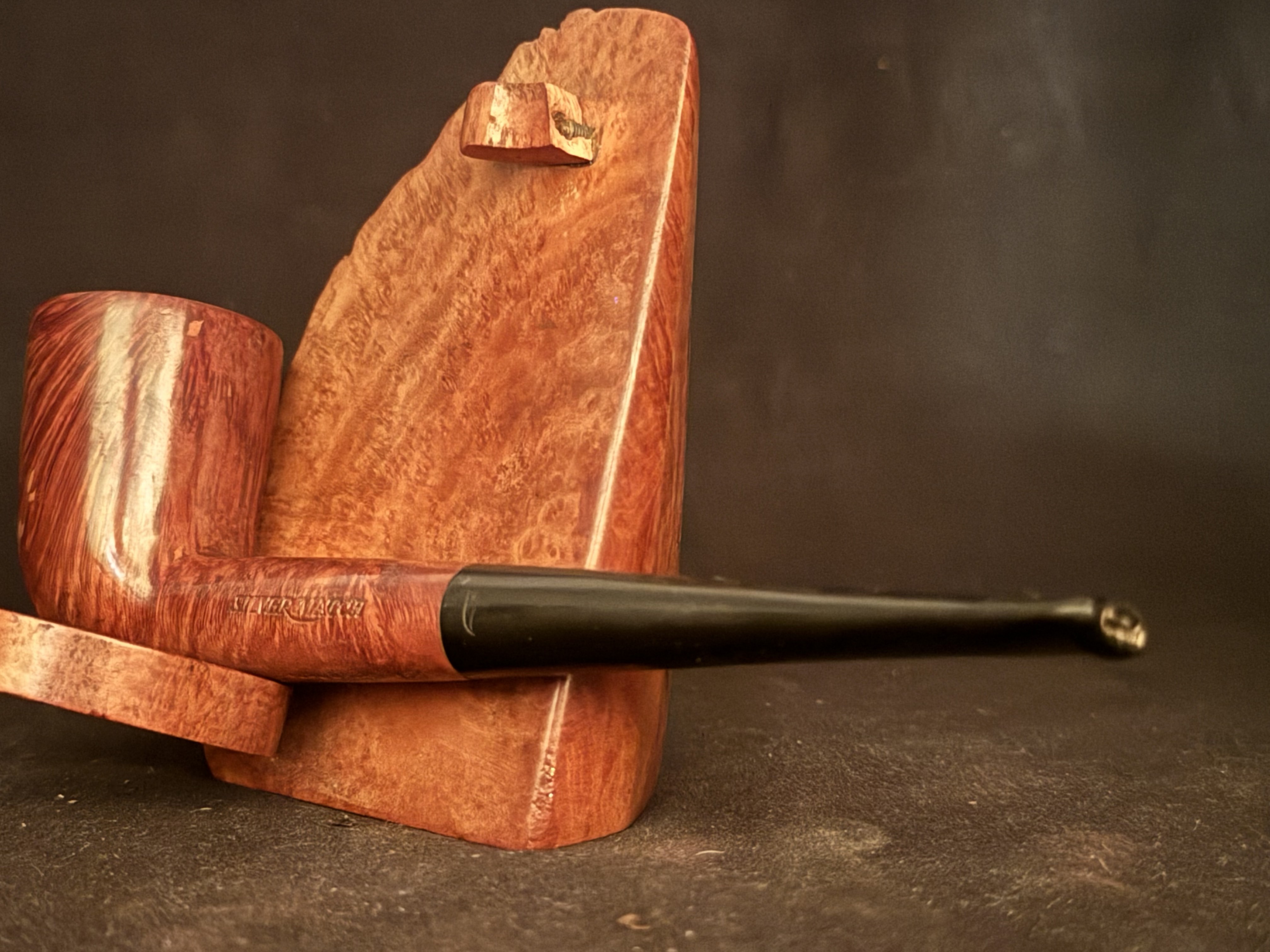 Silver Match Real Briar 121 Smooth Dublin Estate Pipe - Vulcanite Tapered Fishtail Stem 7