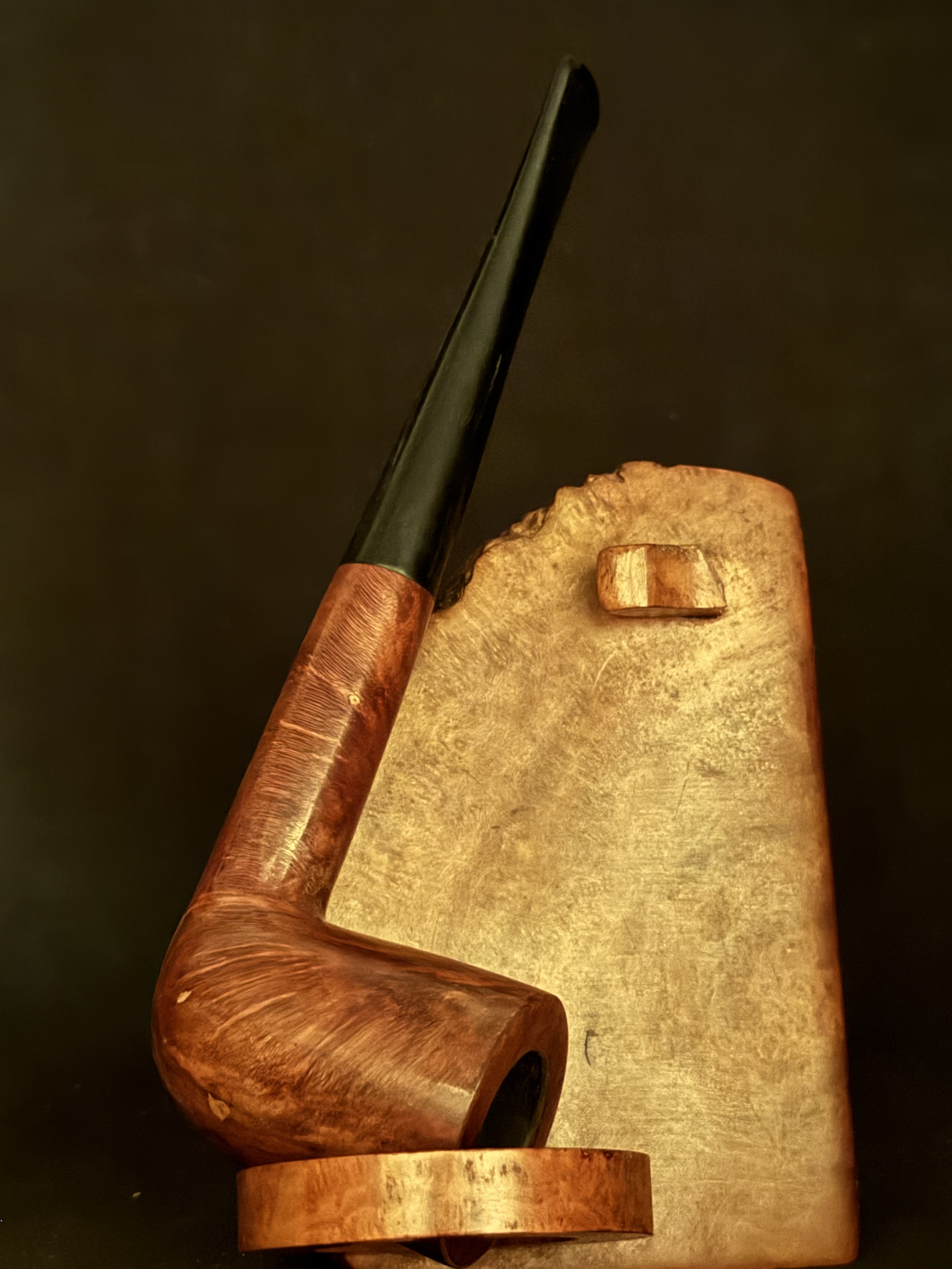Silver Match Real Briar 121 Smooth Dublin Estate Pipe - Vulcanite Tapered Fishtail Stem 10