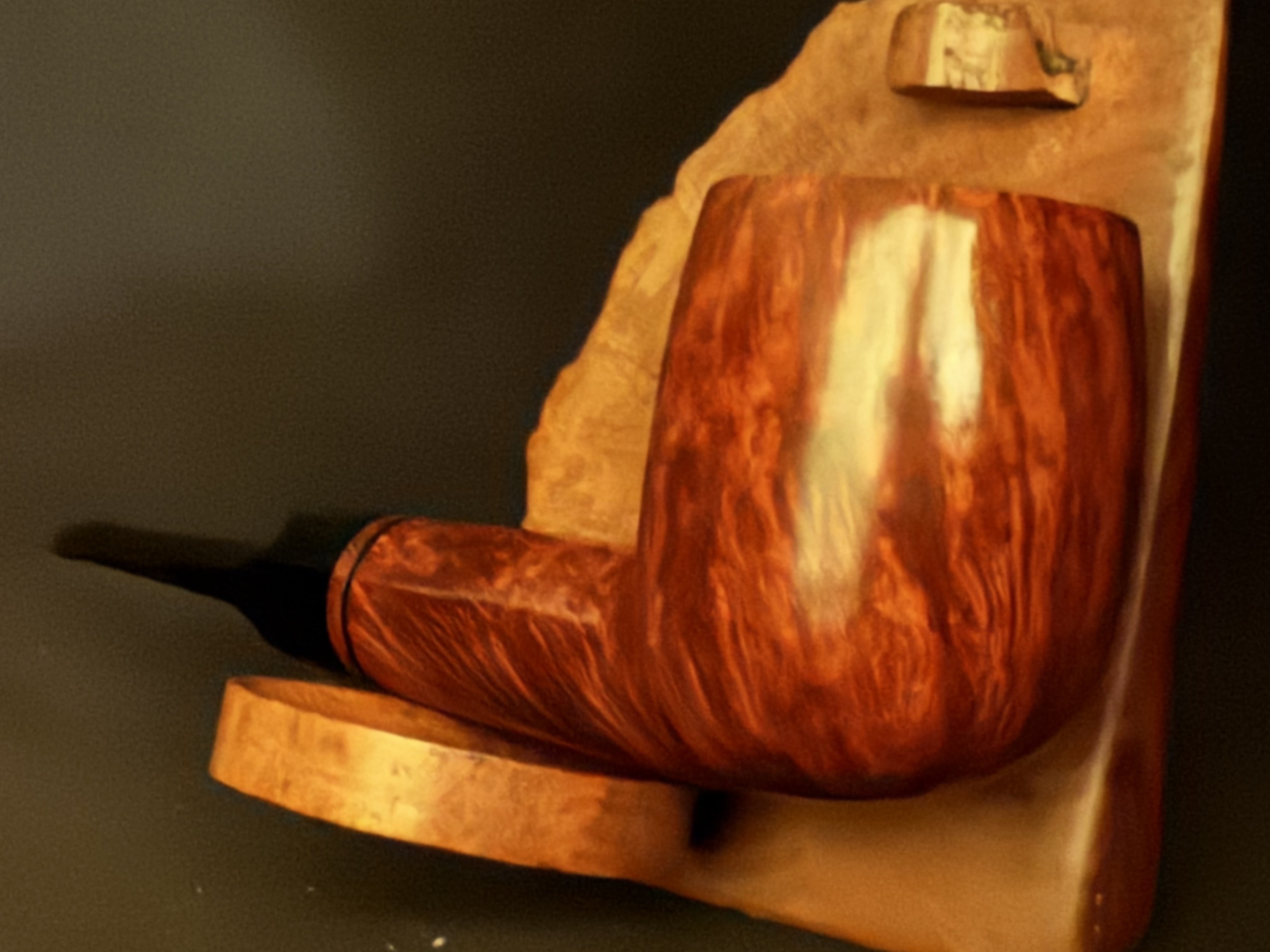 Bartoni Radica 80 Smooth Straight Billiard Estate Pipe - Large Bowl, Acrylic Saddle Stem, Fishtail, 9mm Filter 7