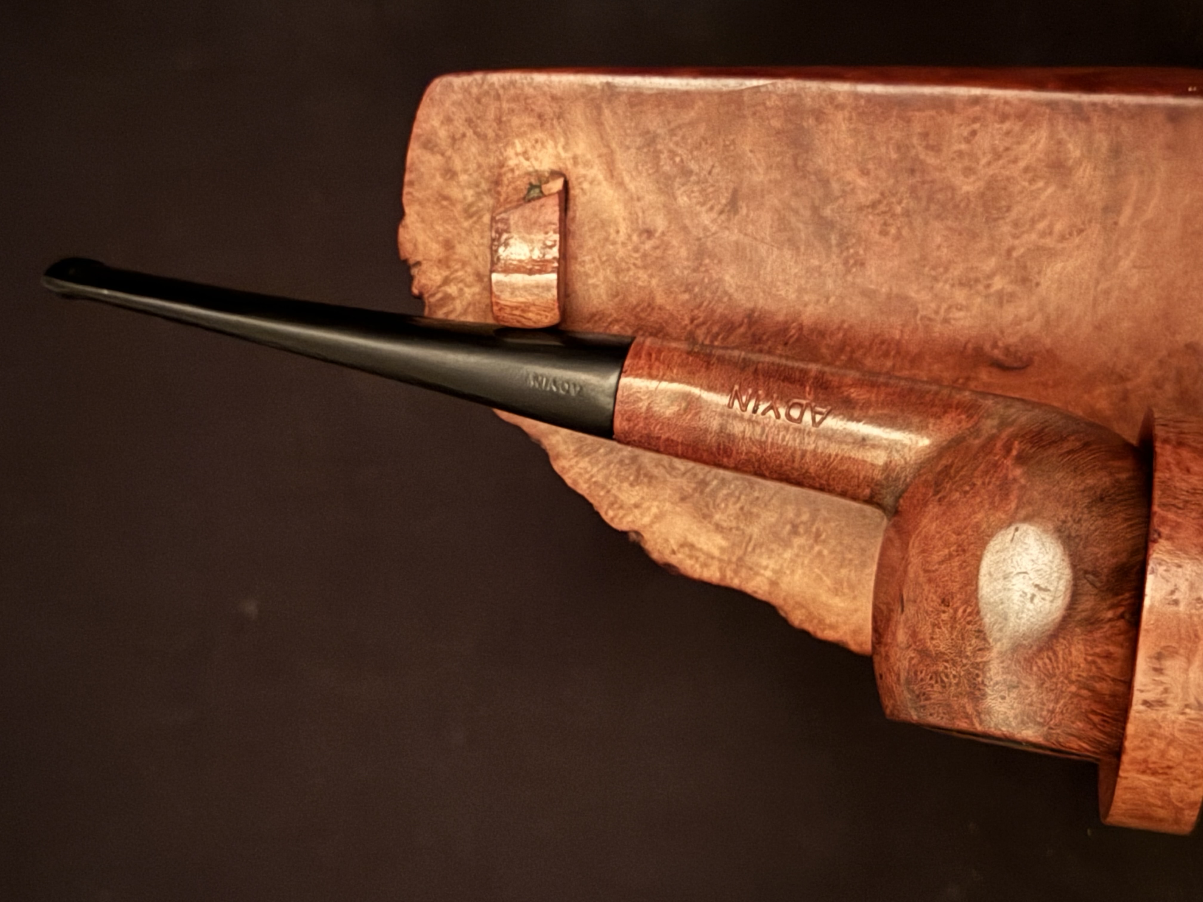 ADYIN Smooth Straight Paneled Apple Unsmoked Estate Pipe