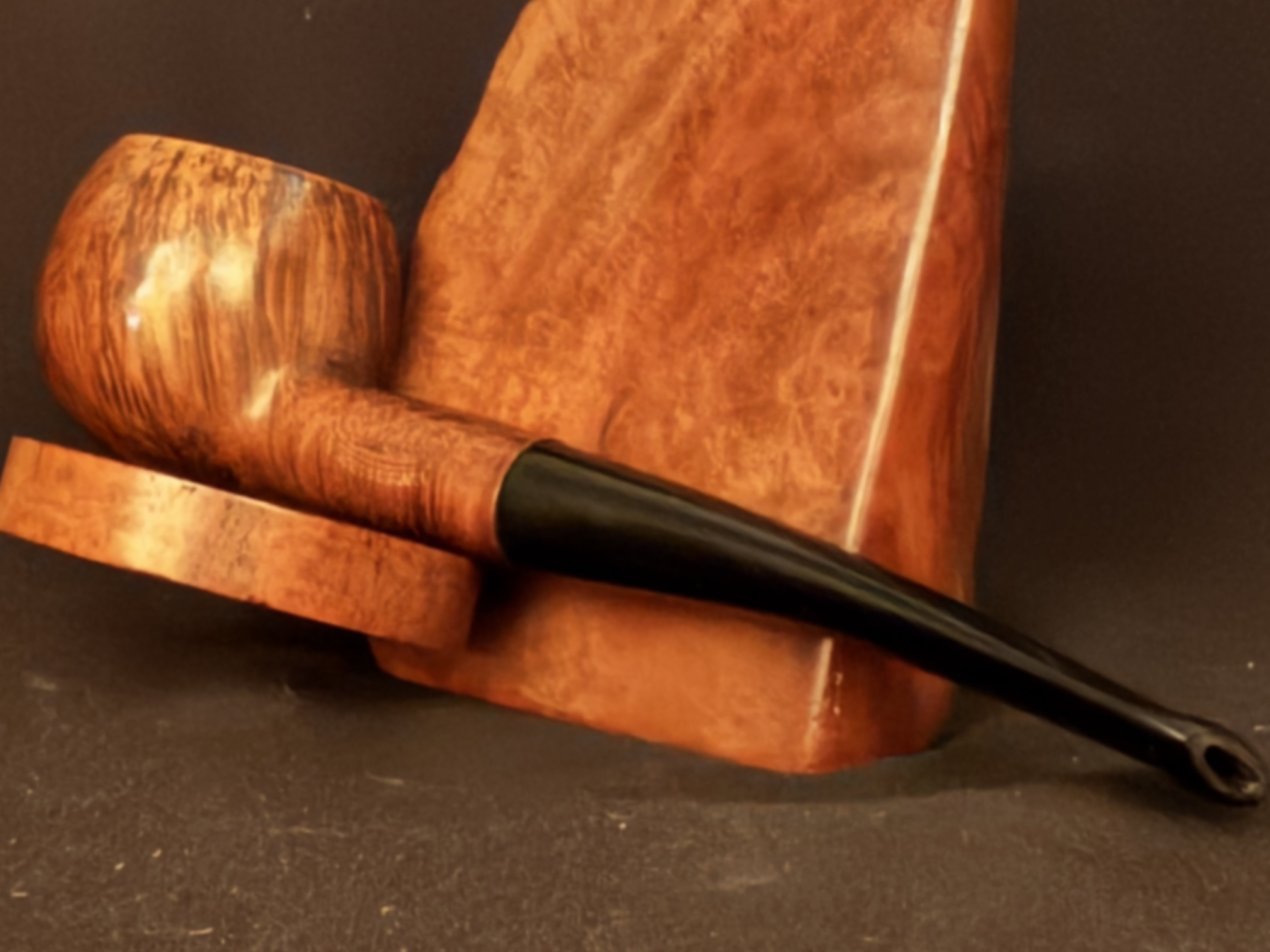 Columbia Made in France Smooth Straight Pot Estate Pipe, Vulcanite Tapered Fishtail Stem, No Filter 3