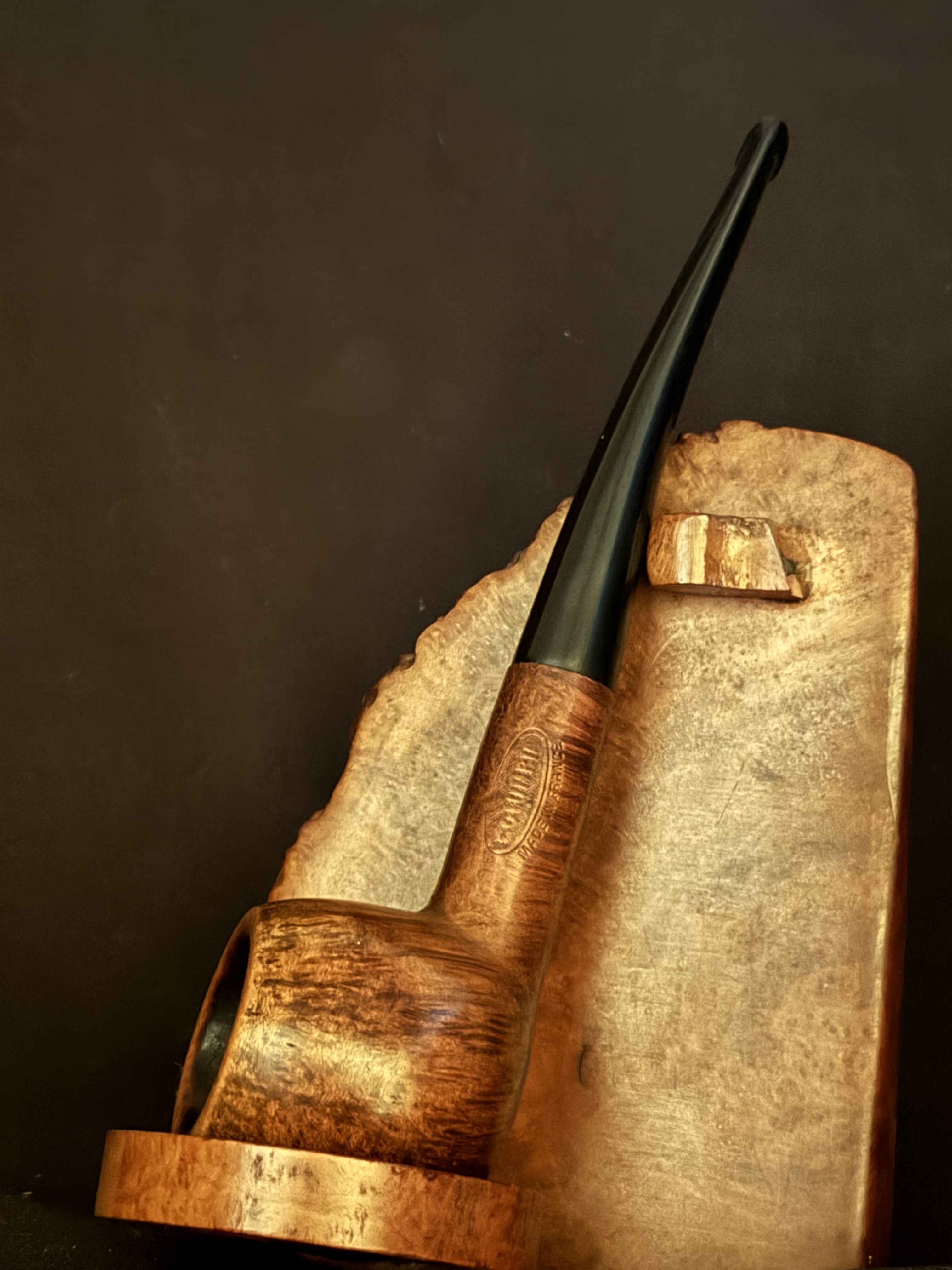 Columbia Made in France Smooth Straight Pot Estate Pipe, Vulcanite Tapered Fishtail Stem, No Filter 4