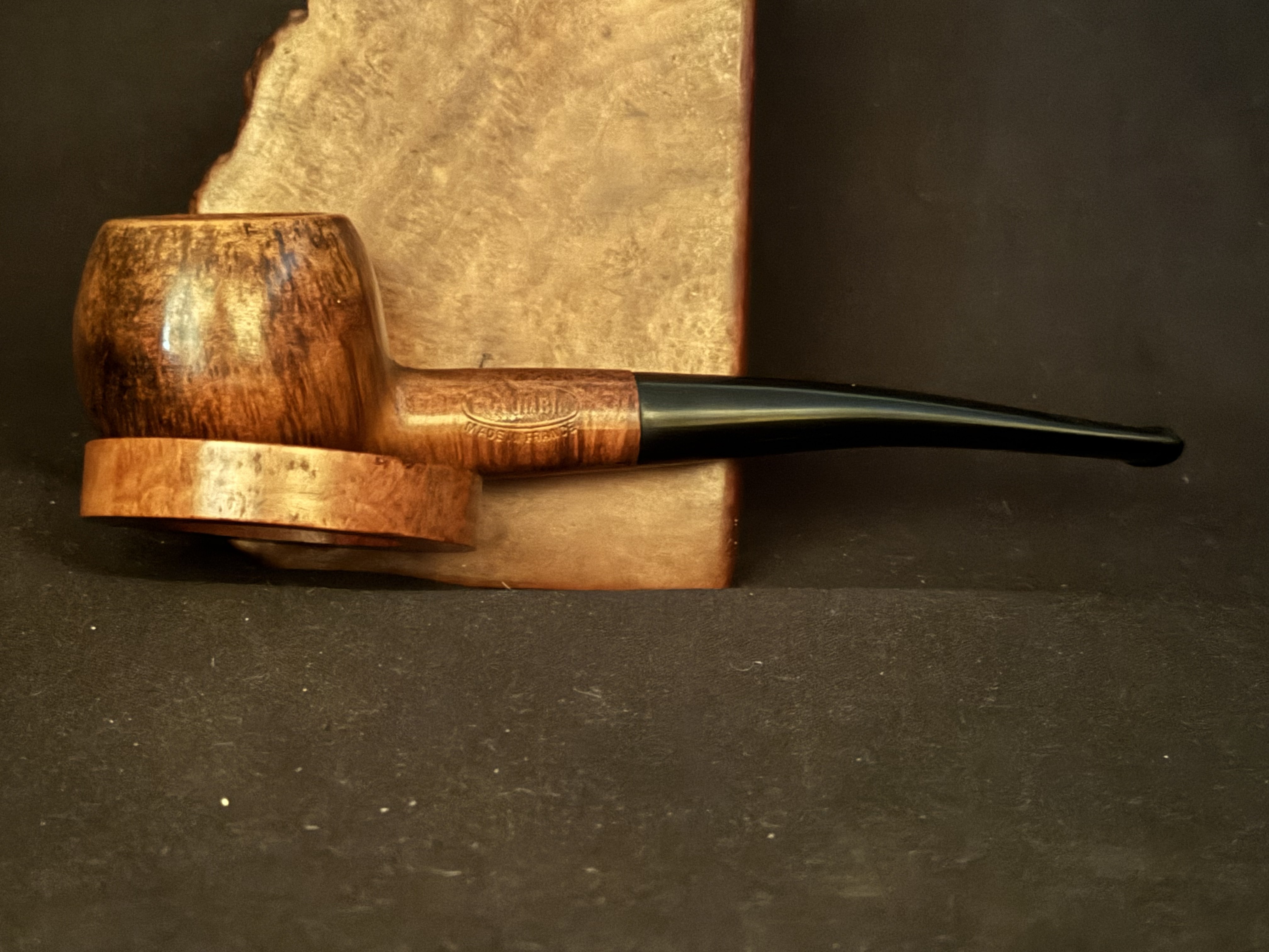 Columbia Made in France Smooth Straight Pot Estate Pipe, Vulcanite Tapered Fishtail Stem, No Filter 6