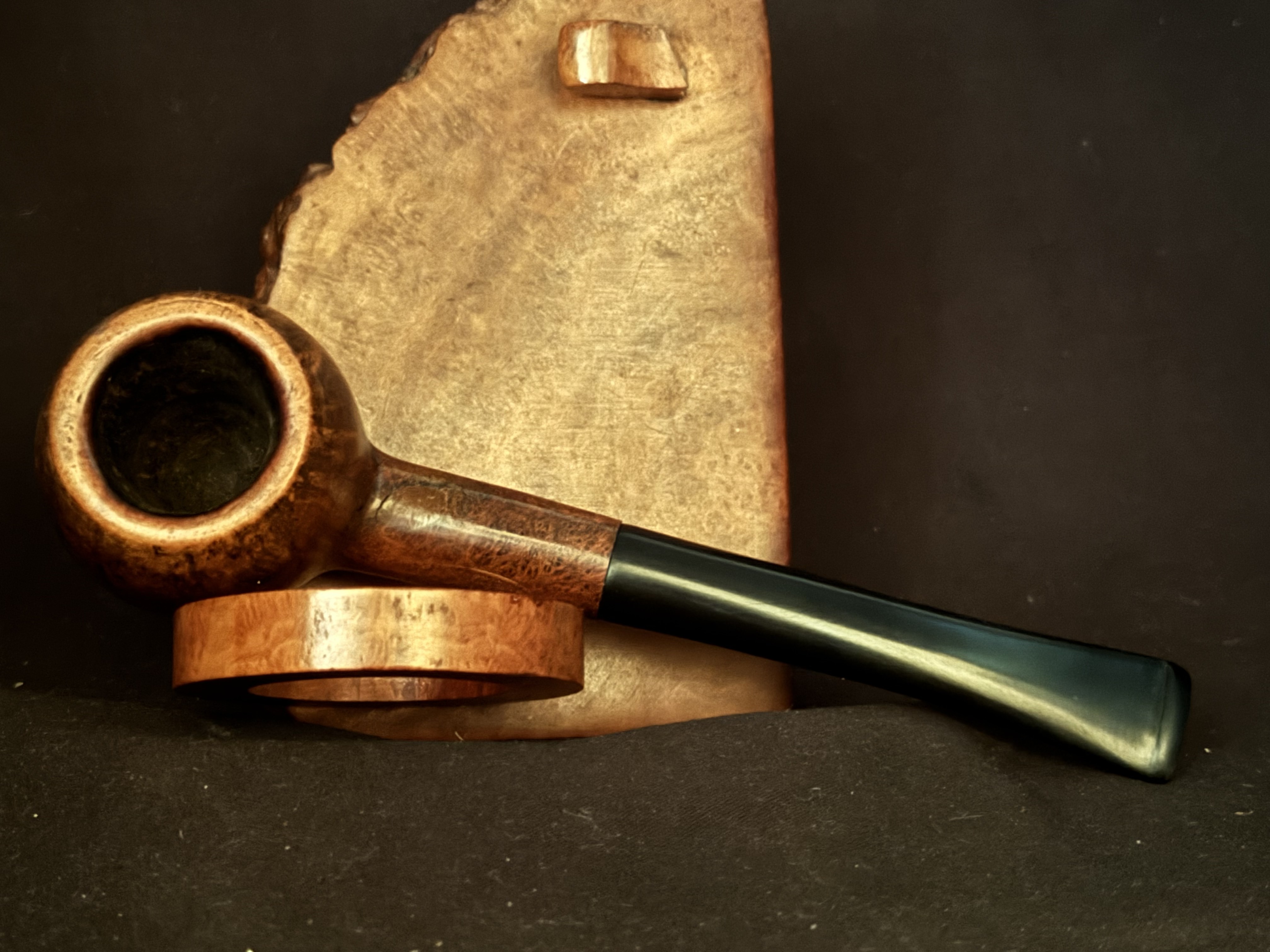Columbia Made in France Smooth Straight Pot Estate Pipe, Vulcanite Tapered Fishtail Stem, No Filter 8
