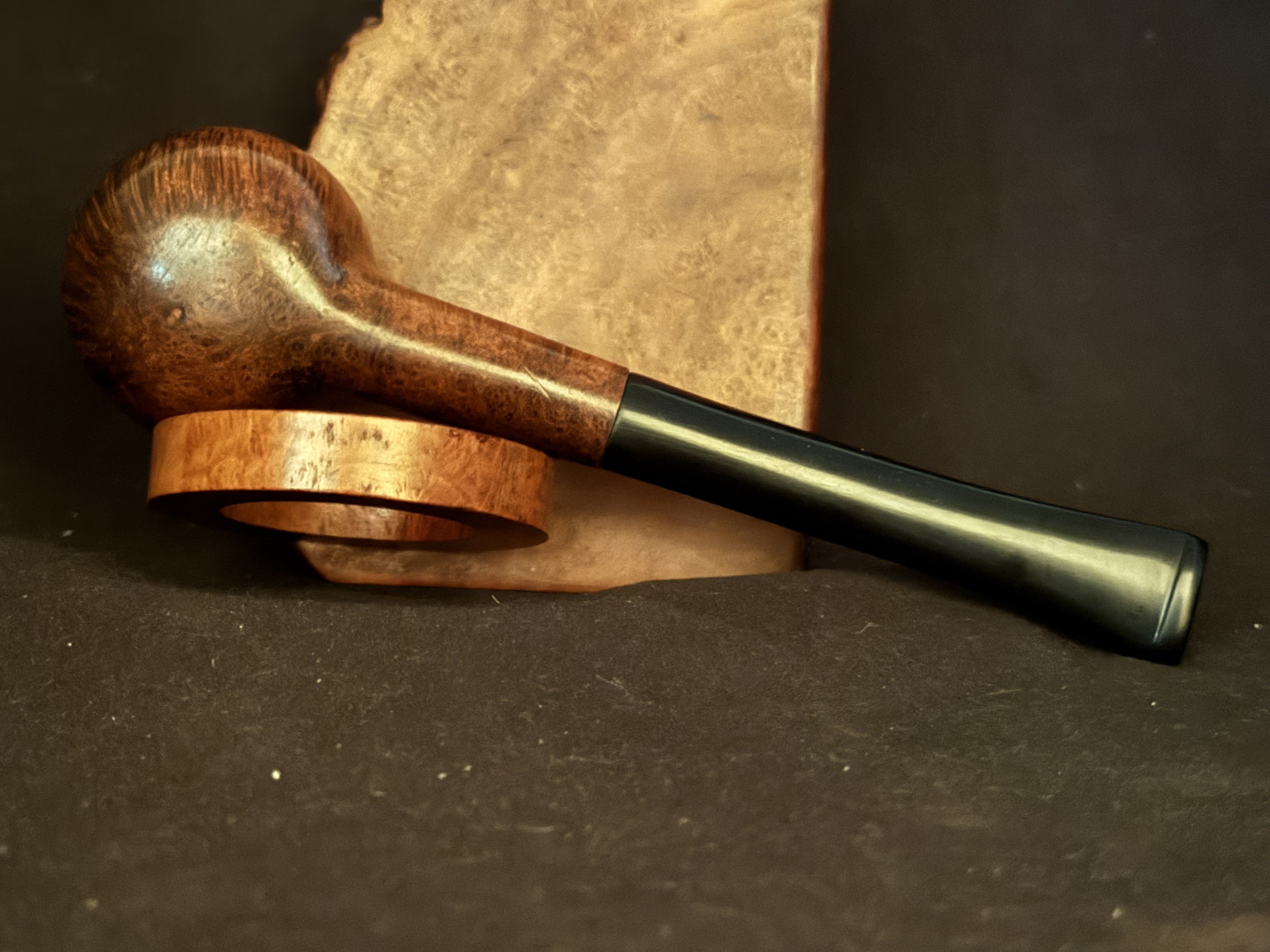Columbia Made in France Smooth Straight Pot Estate Pipe, Vulcanite Tapered Fishtail Stem, No Filter 9