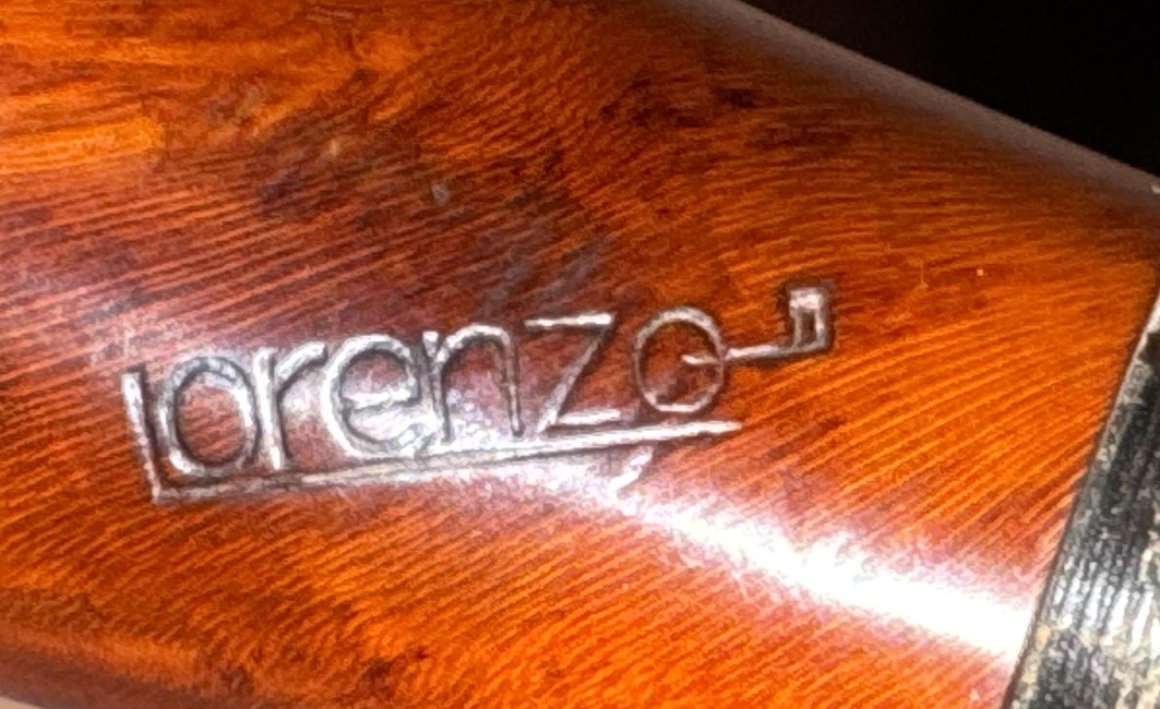Lorenzo TUGBOAT 8547/1 Smooth Briar Horn-Shape Sitter Estate Pipe - Acrylic Saddle Stem, Fishtail, 9mm Filter 10