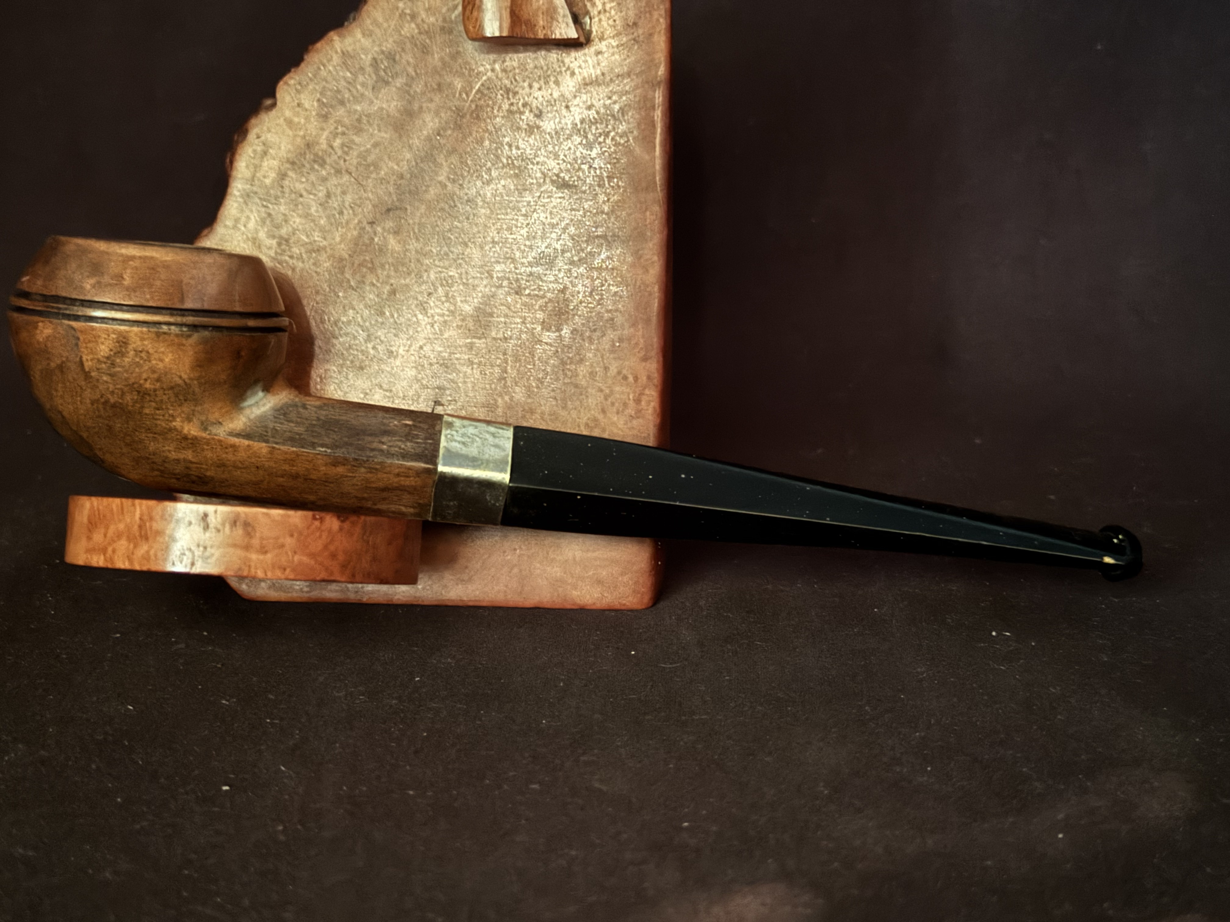 Unsigned Smooth Straight Small Bowl Estate Pipe - New Old Stock, Unsmoked, Vulcanite Diamond Taper Stem 3