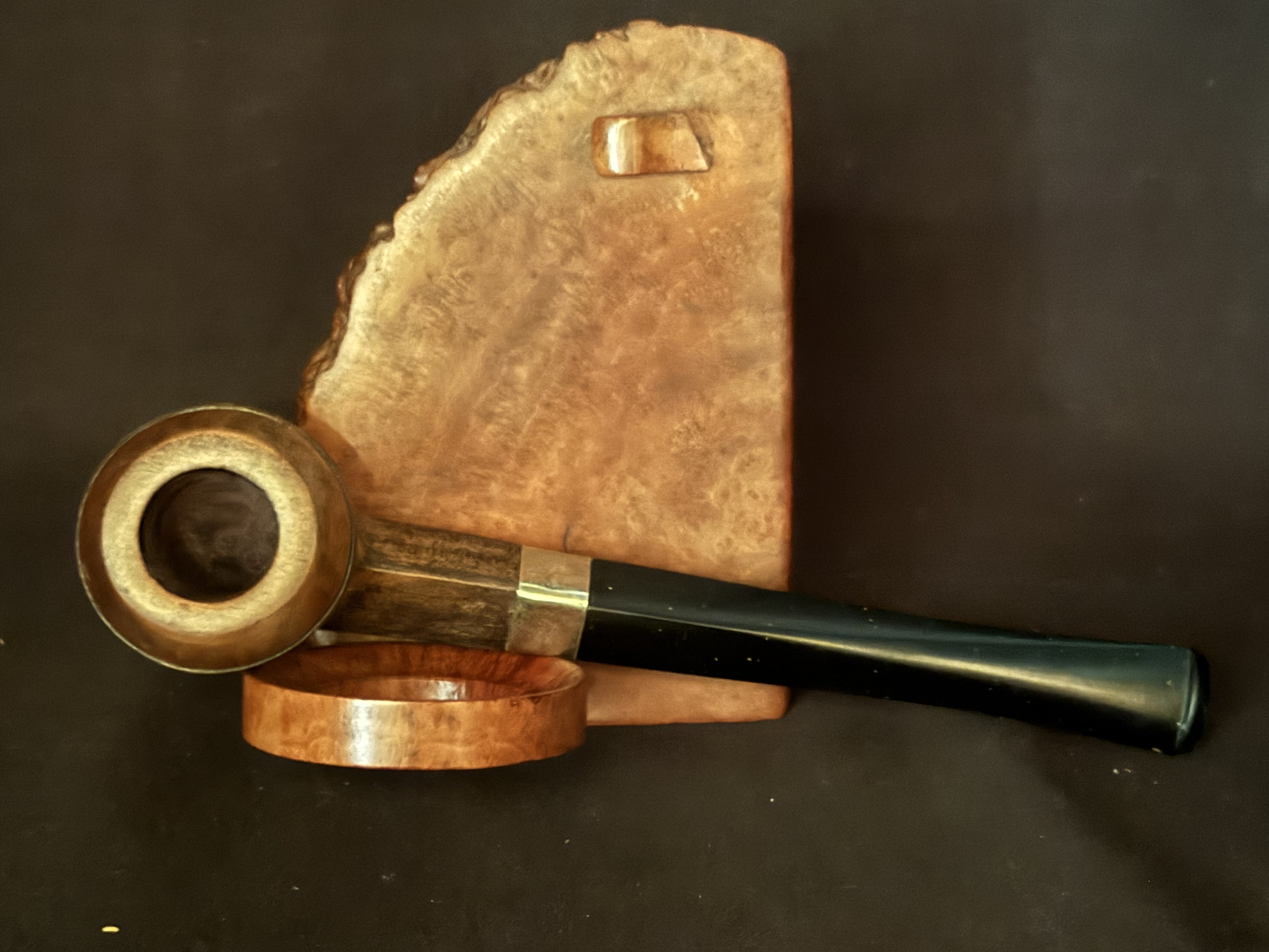 Unsigned Smooth Straight Small Bowl Estate Pipe - New Old Stock, Unsmoked, Vulcanite Diamond Taper Stem 5