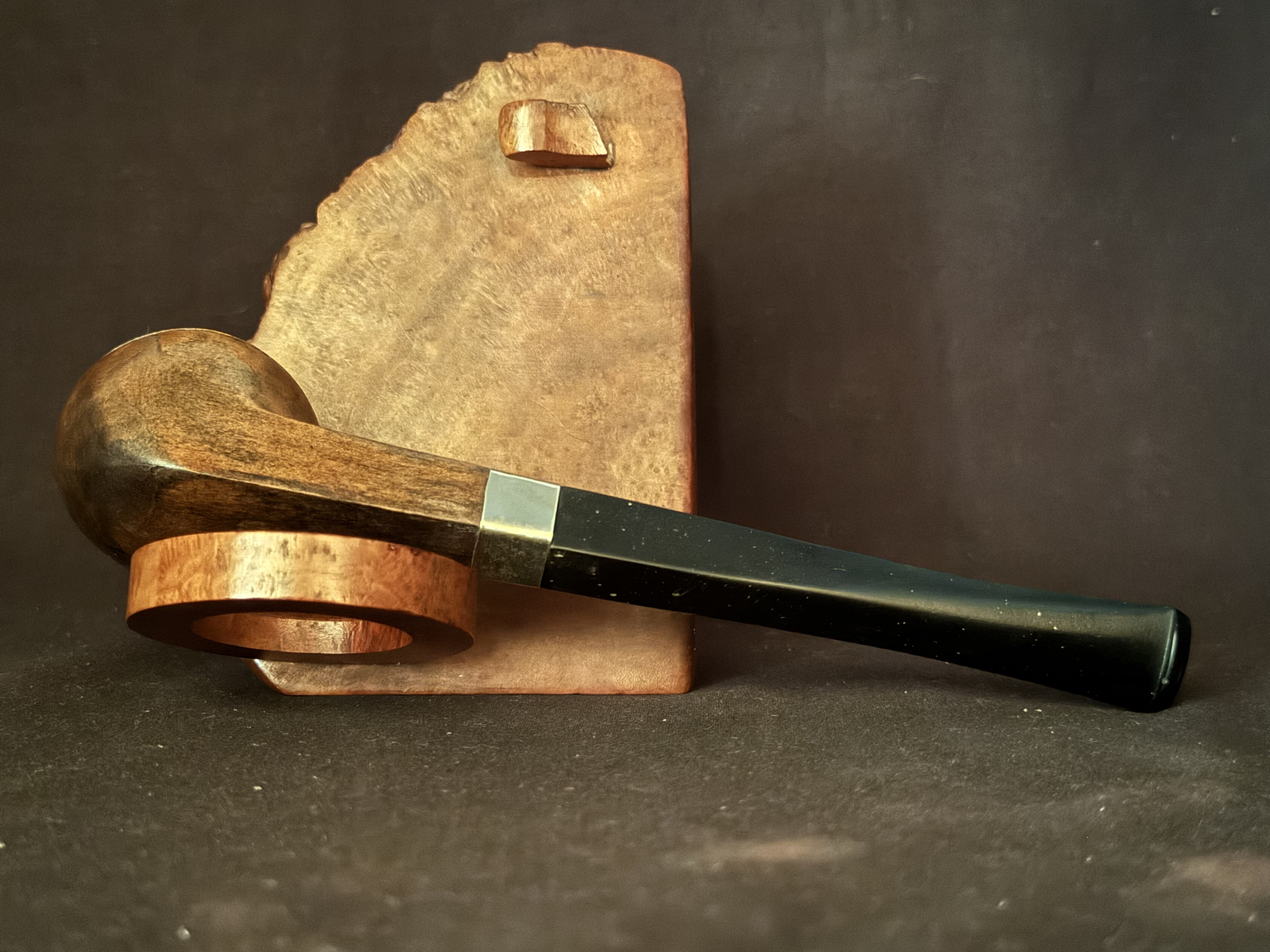 Unsigned Smooth Straight Small Bowl Estate Pipe - New Old Stock, Unsmoked, Vulcanite Diamond Taper Stem 6